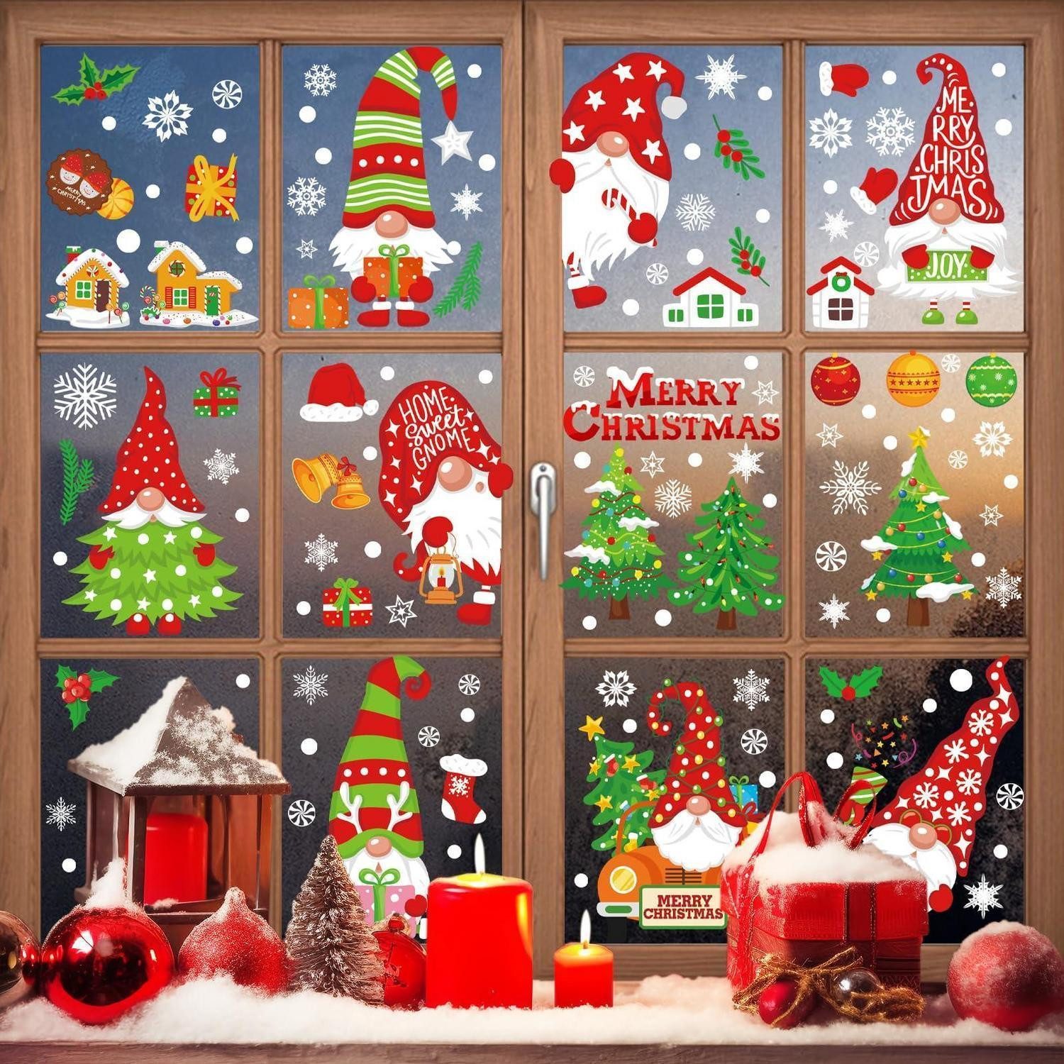 LuxusKollektion Fensterbild Fensterbilder Weihnachten Selbstklebend 9er Set