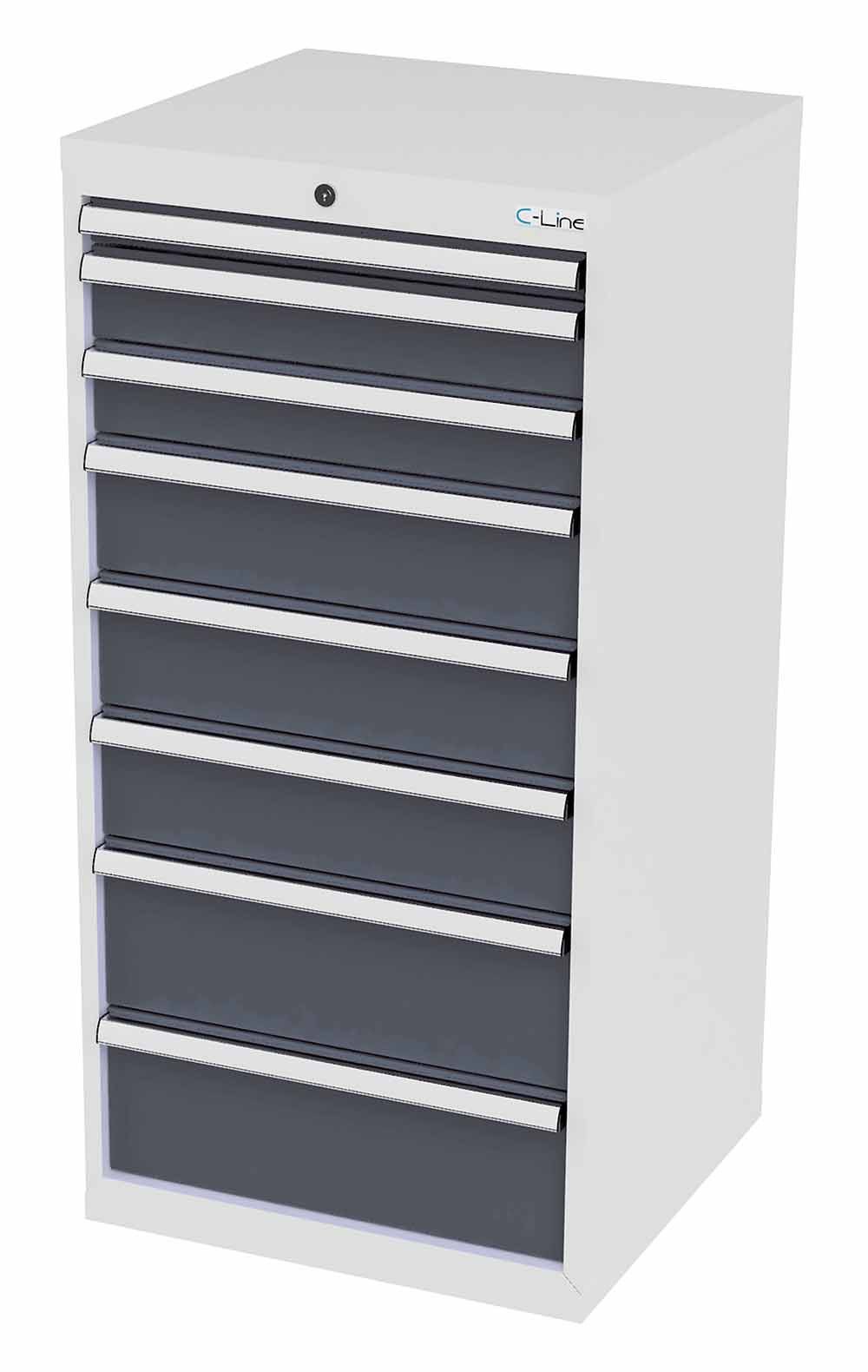 Simplaflex Werkzeugschrank Simplaflex Schubladenschrank, 8 Schubladen, BxTxH 600x575x1220 mm