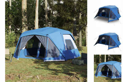 vidaXL Vorzelt Campingzelt 10 Personen Blau 443x437x229 cm