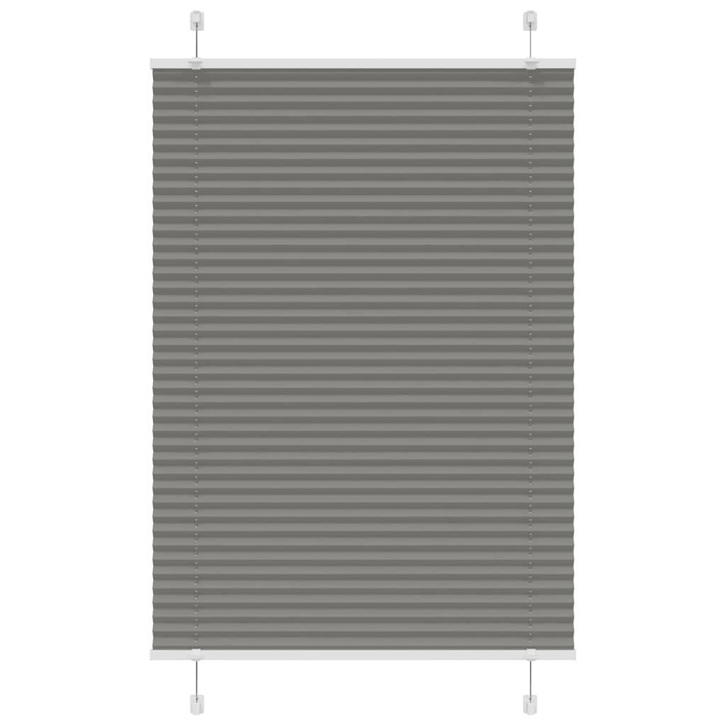 Gardine 85 x 100 cm Plissee Anthrazit 85x100 cm Stoffbreite 84,4 cm Polyester