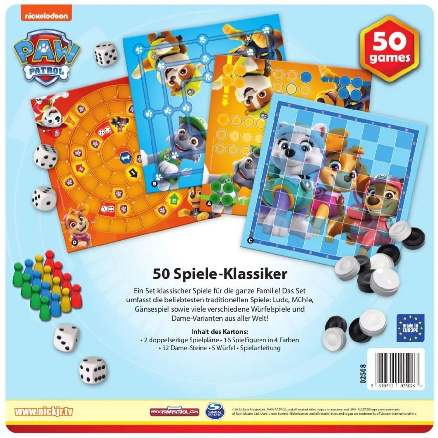Trefl Spiel Spielesammlung 50 Spielmöglichkeiten Paw Patrol