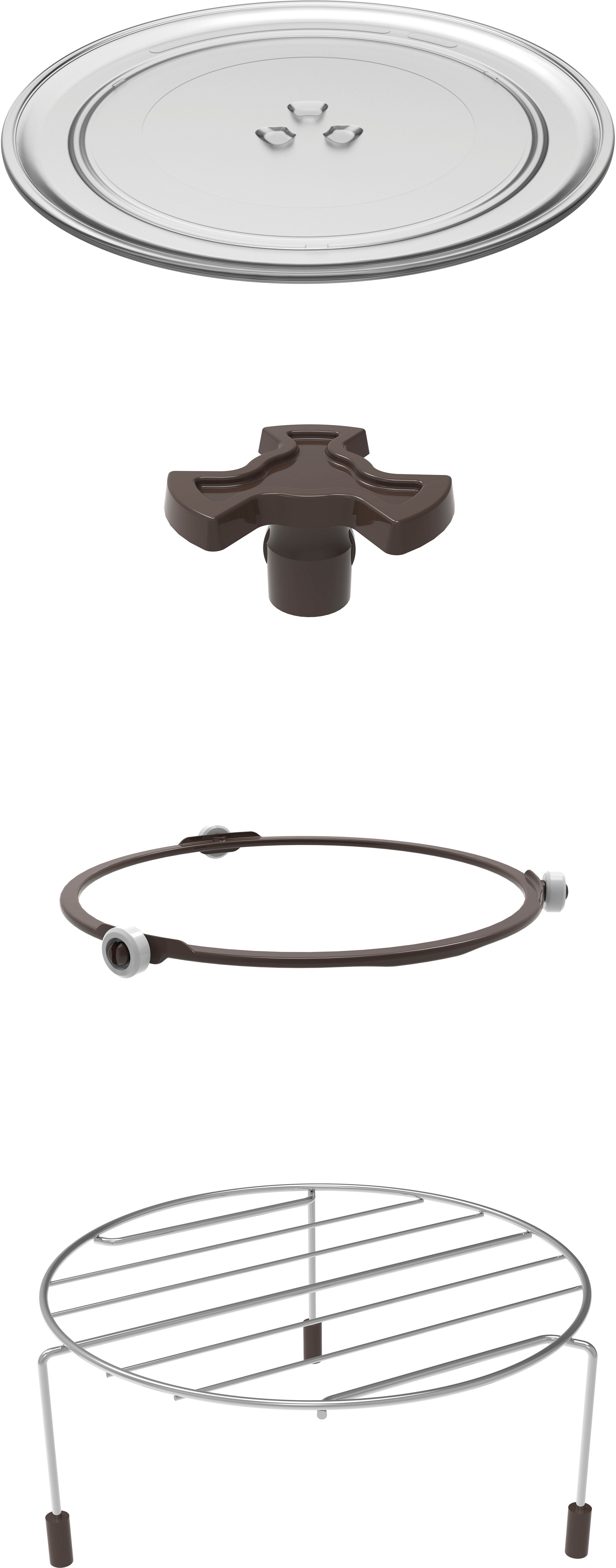 Hanseatic Mikrowelle D70H20L-DB(A13), 2 in 1, Grill, 20 l, Grill, 5 Leistungsstufen und Auftaufunktion