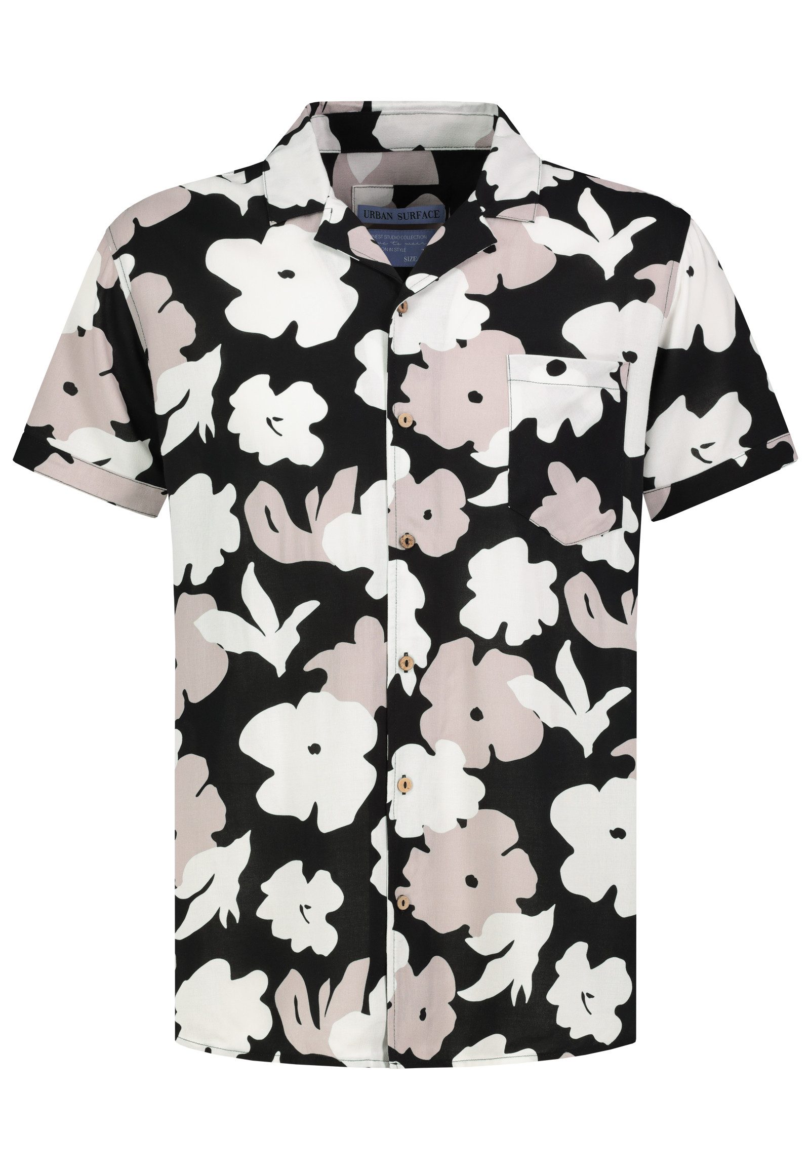 Urban Surface Kurzarmhemd Kurzarm- mit botanischem günstig online kaufen