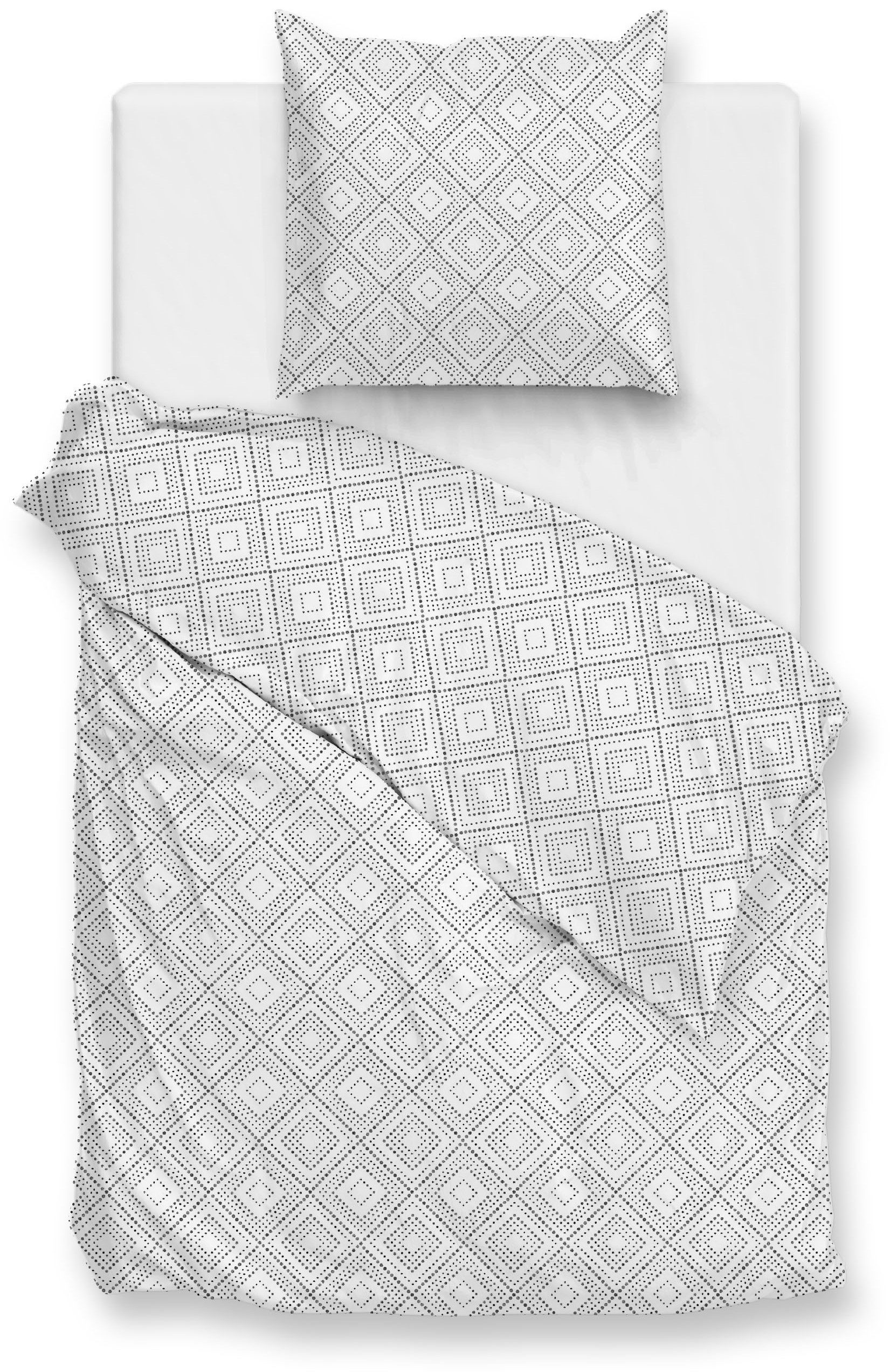 ZO HOME Bettwäsche Piastrella, Perkal, 2 teilig, Bettwäsche aus 100% Baumwolle, hochwertiges Perkal