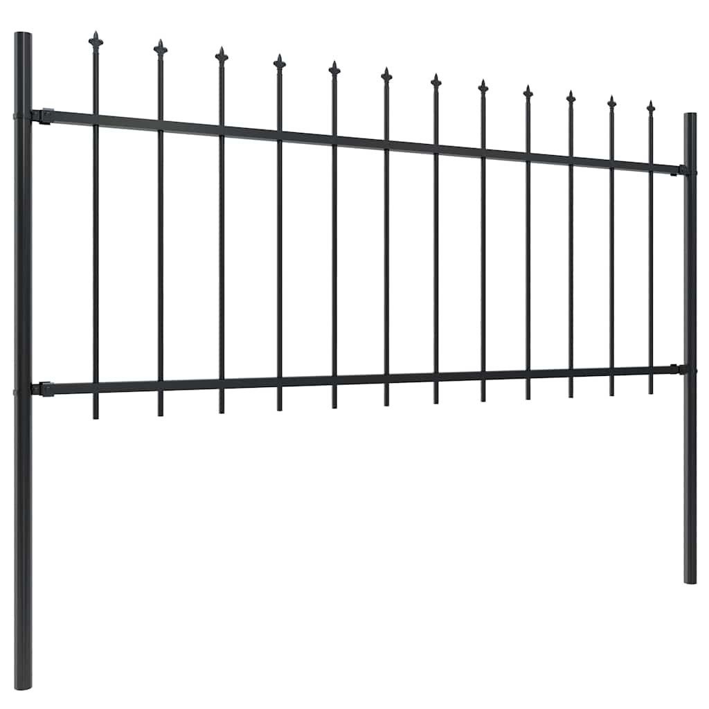 vidaXL Gartenzaun Gartenzaun mit Speerspitzen Stahl günstig online kaufen