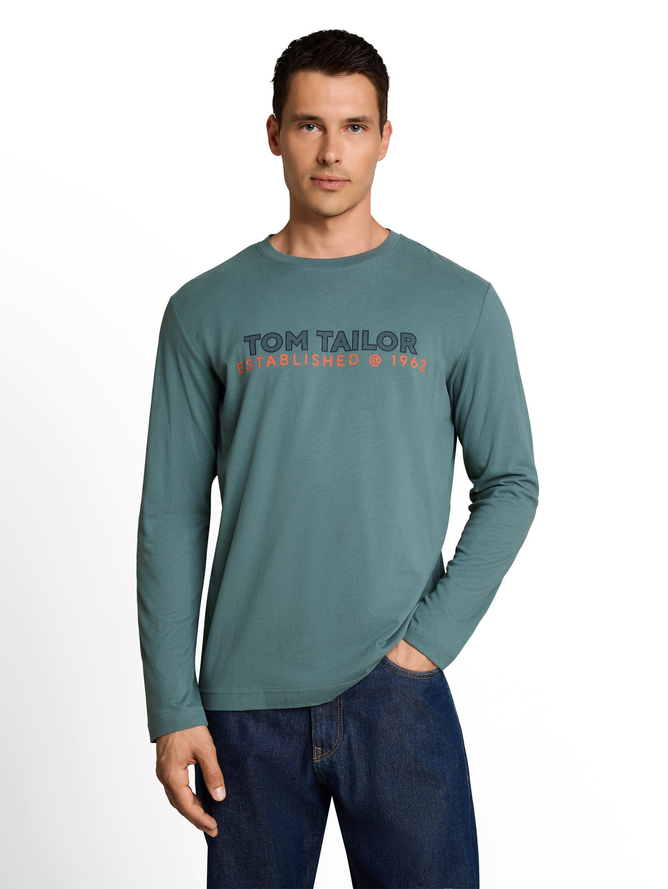 TOM TAILOR Langarmshirt mit Logo Print