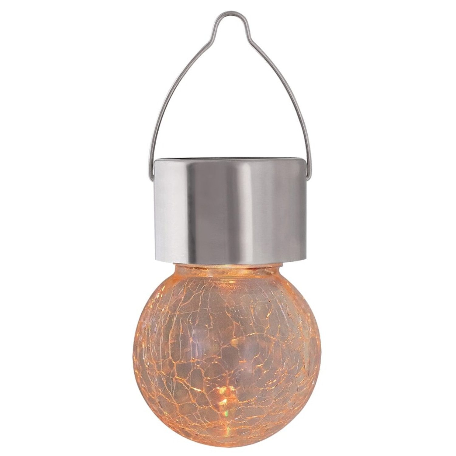 Rabalux LED Solarleuchte Yola IP44 LED-Solarleuchte für den Außenbereich, Farbe: Satin-Chrom, LED 0,06 W