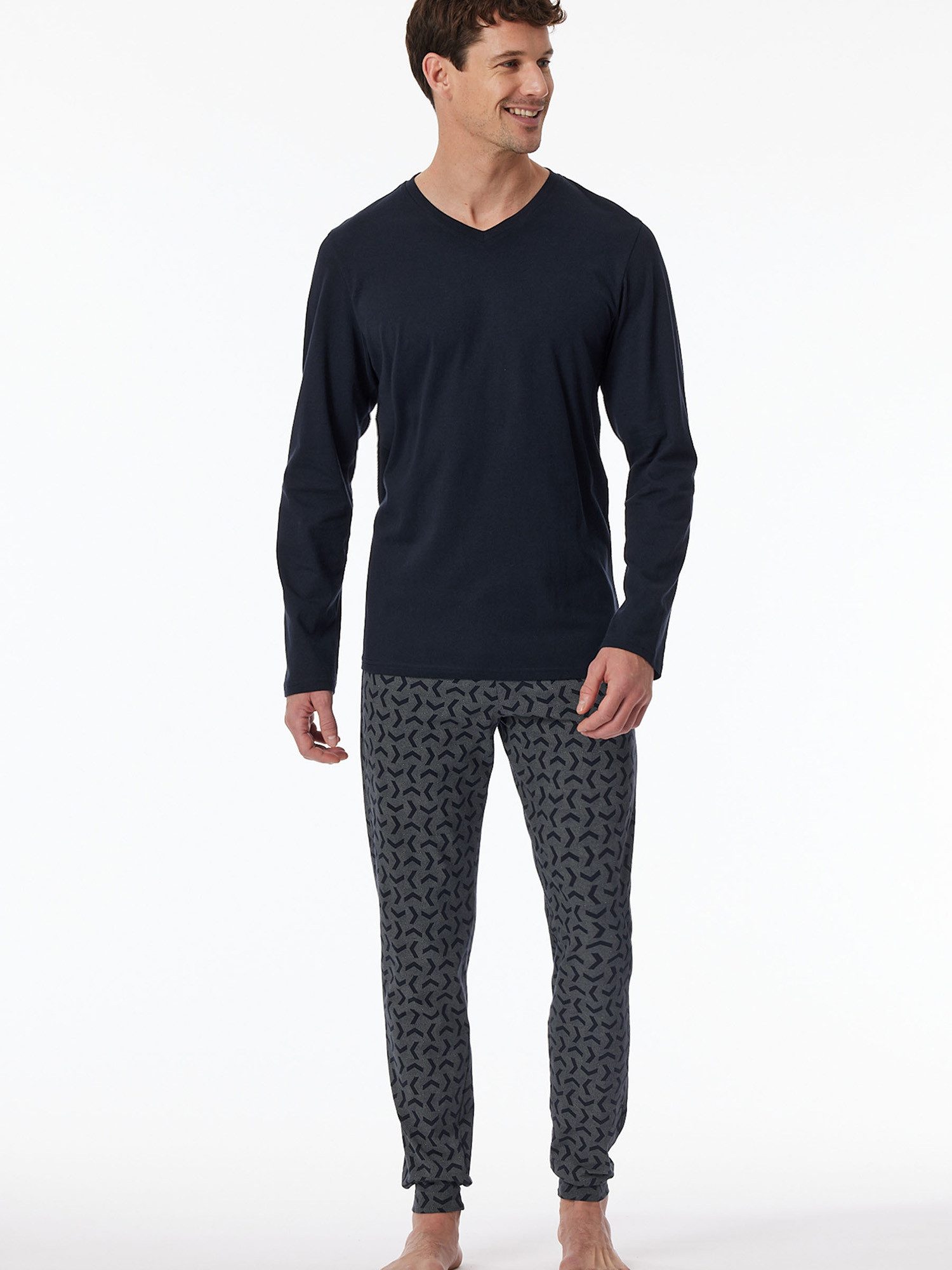 Schiesser Pyjama Casual Essentials (2 tlg) schlafanzug schlafmode bequem