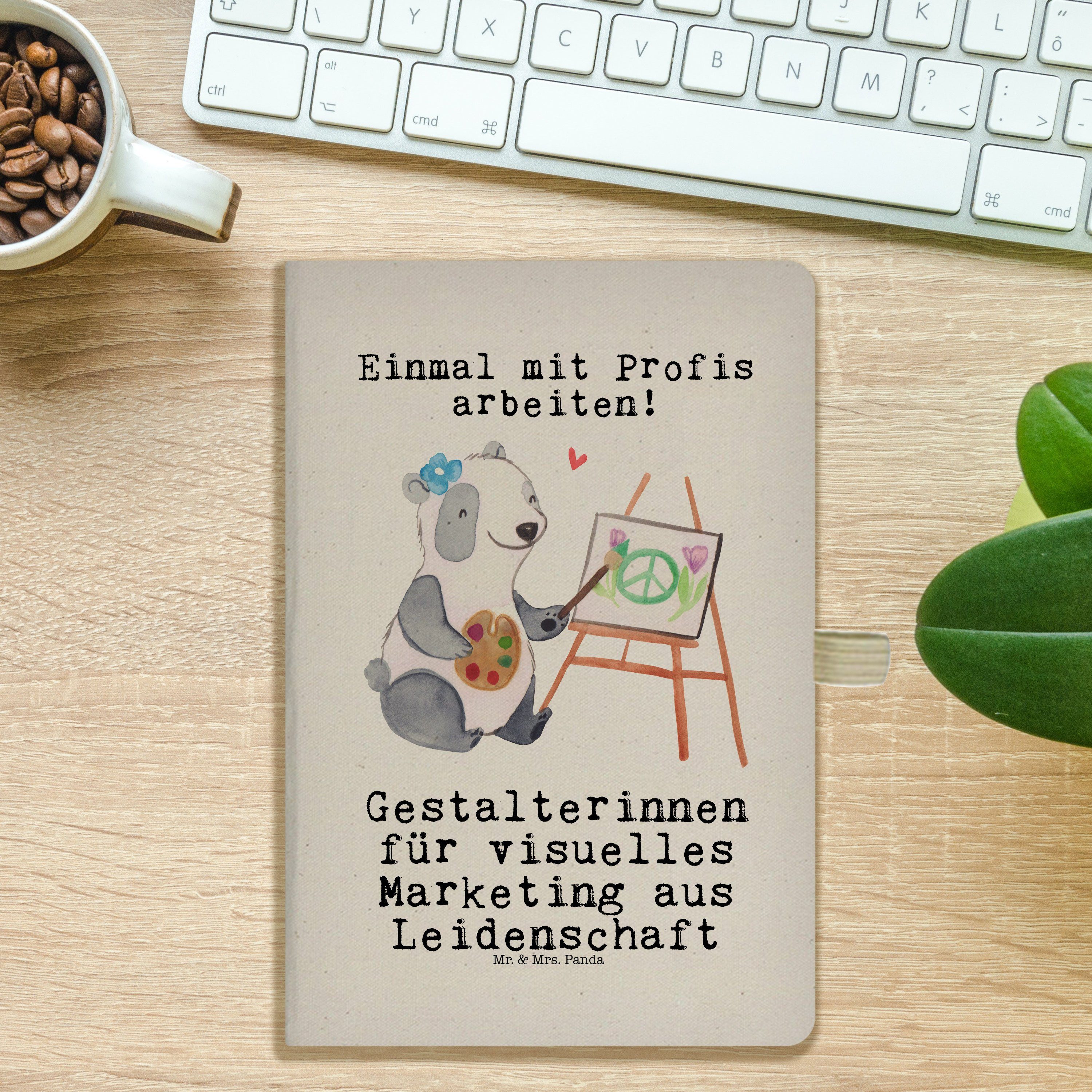 Thumbnail - Mr. & Mrs. Panda Notizbuch Gestalterinnen für visuelles Marketing Leidenschaft - Transparent - G Mr. & Mrs. Panda, Umwel...