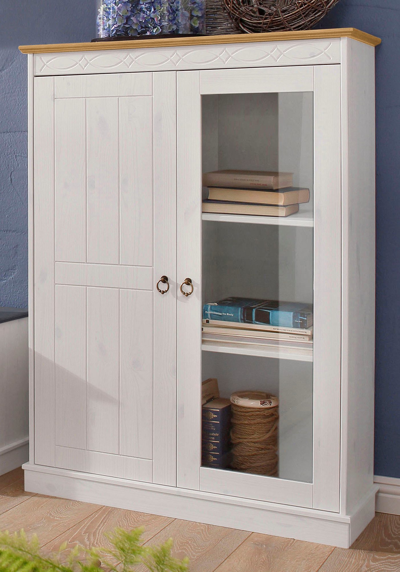 Home affaire Highboard "Indra" Vitrine, Breite 86 cm günstig online kaufen