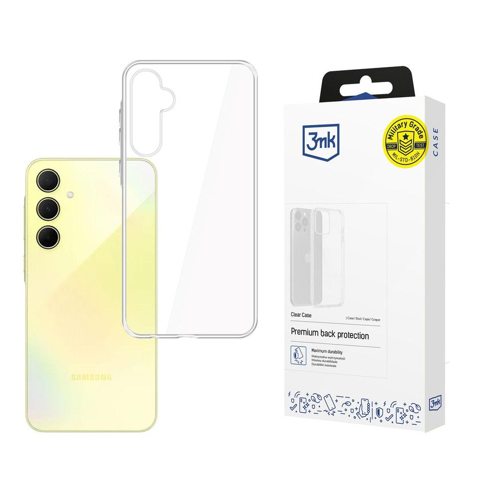 3MK Smartphone-Hülle Schutzhülle Handyhülle Smartphone-Hülle, transparent, Kameraschutz, sturzgeprüft, dünn