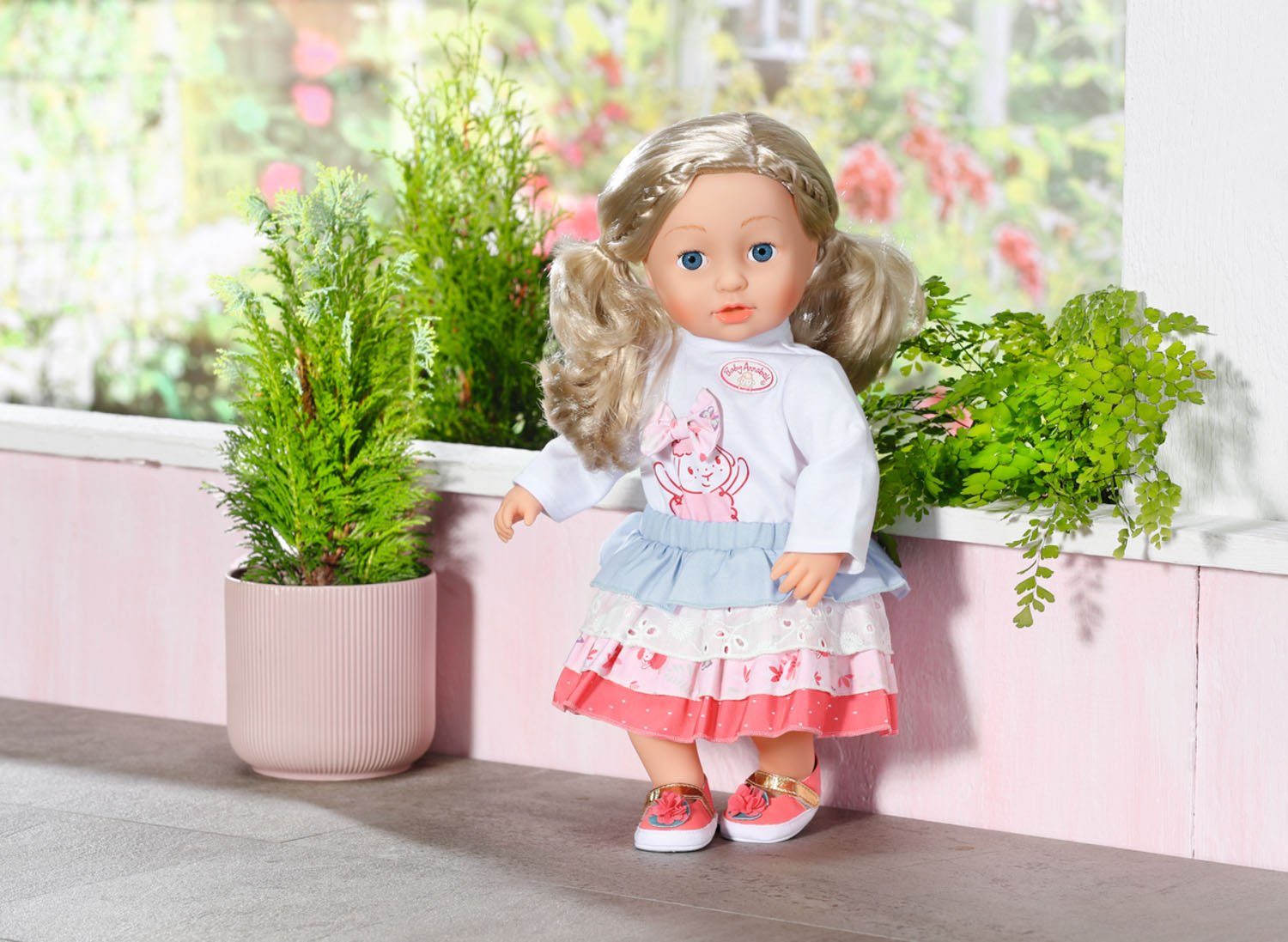 Baby Kleiderbügel Puppenkleidung mit cm, Outfit 43 Rock, Annabell