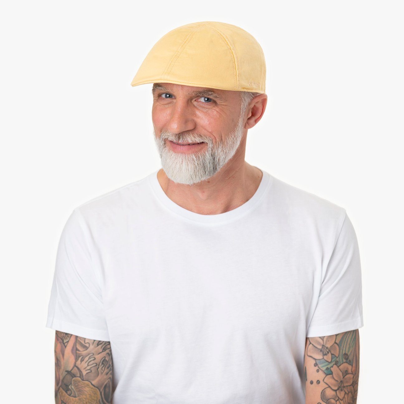 Cap hellbeige mit (1-St) Flat Schirm Schirmmütze Stetson