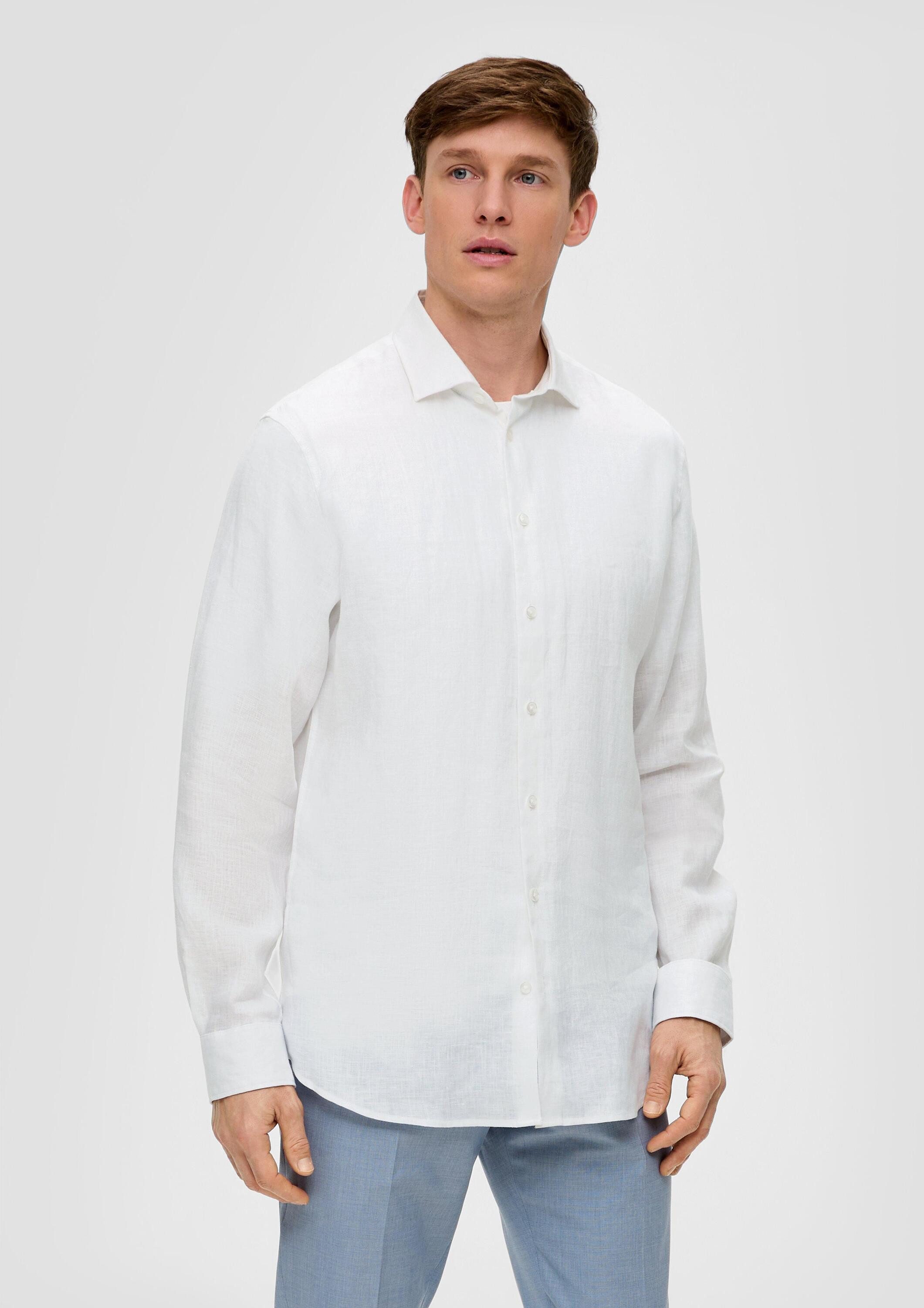 s.Oliver Langarmhemd Hemd Glänzendes Tailored Fit günstig online kaufen