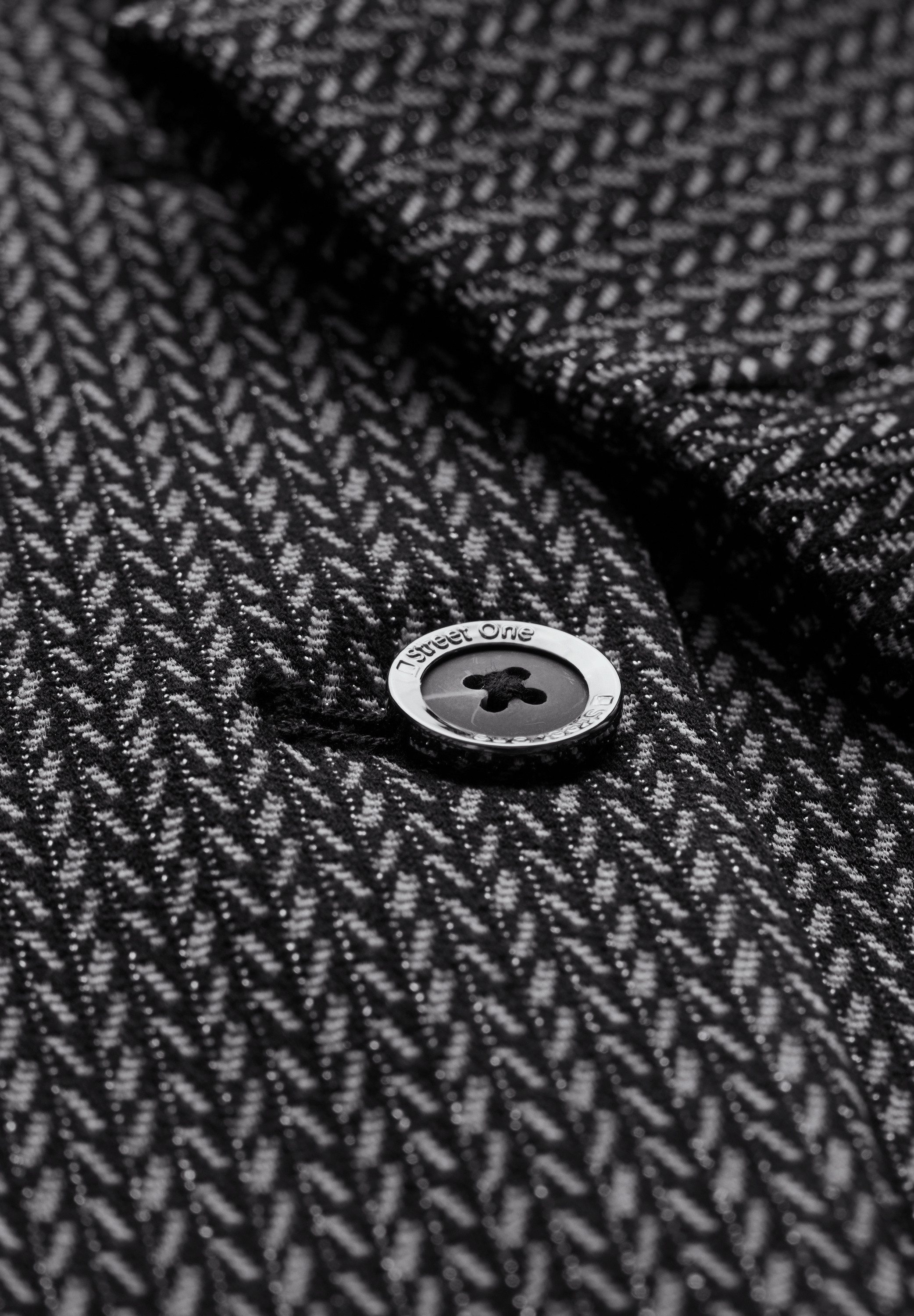 STREET ONE Sweatblazer mit Materialmix