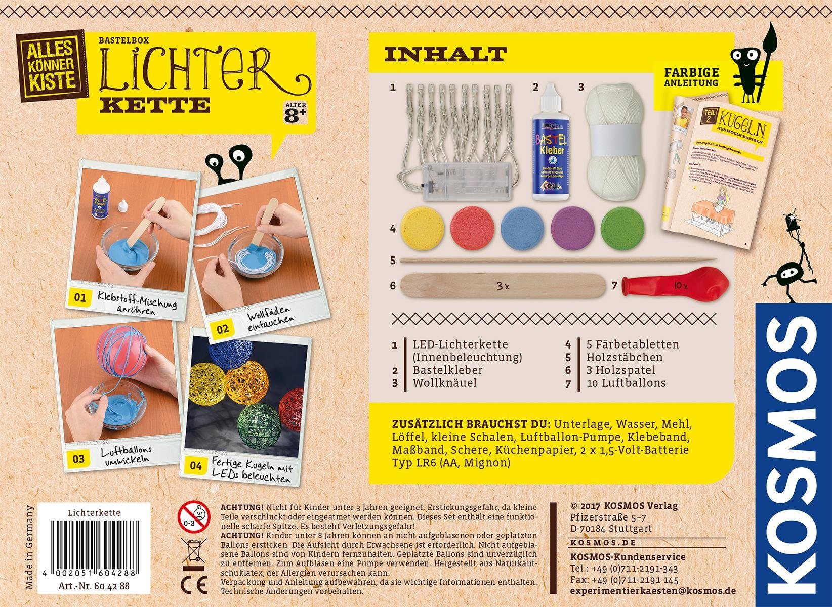 Kosmos Kreativset AllesKönnerKiste Lichterkette, (Set), Made in Germany
