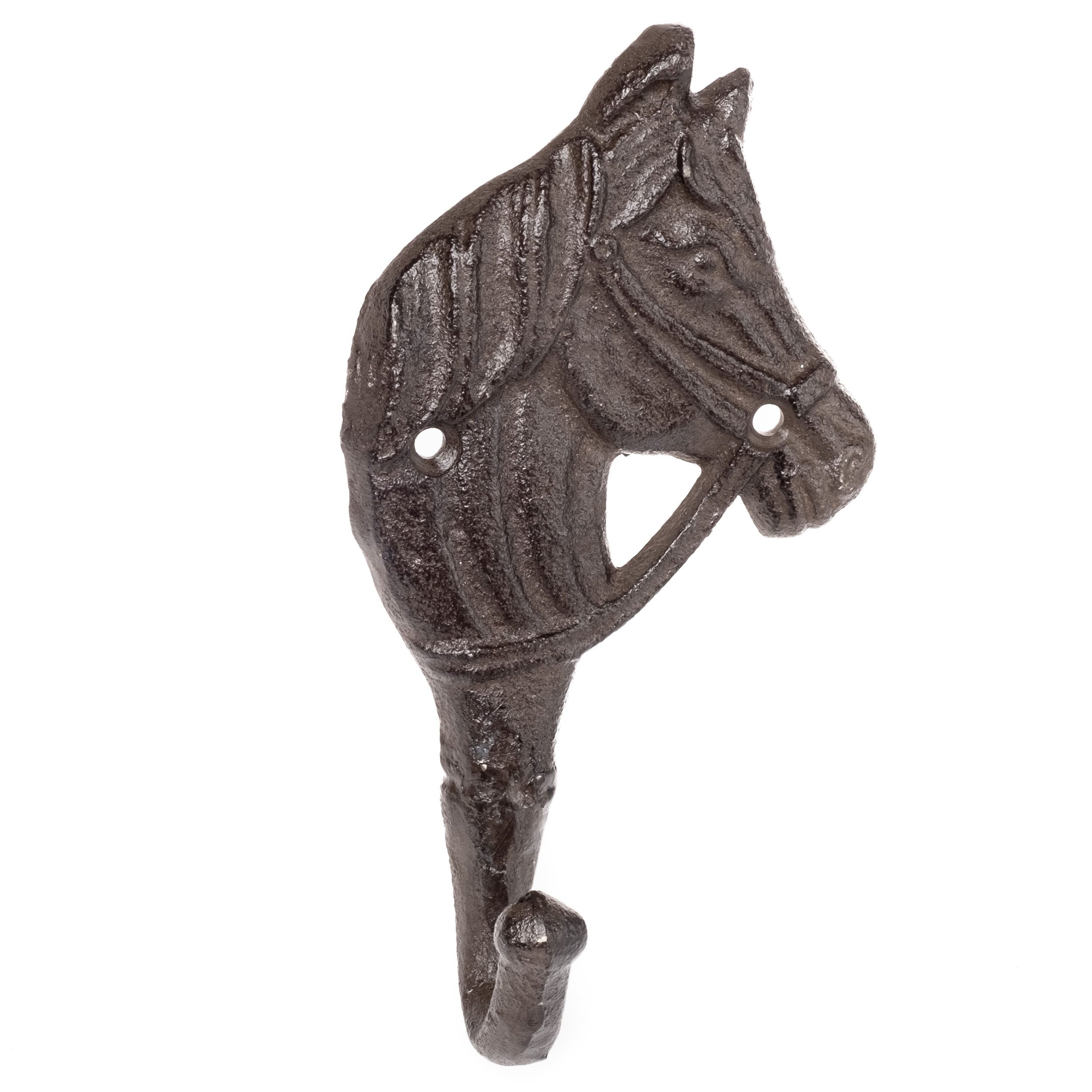 Annastore Wandhaken Haken aus Gusseisen Pferd und Hufeisen Kleiderhaken Wandhaken, Für Reiter und Pferdeliebhaber