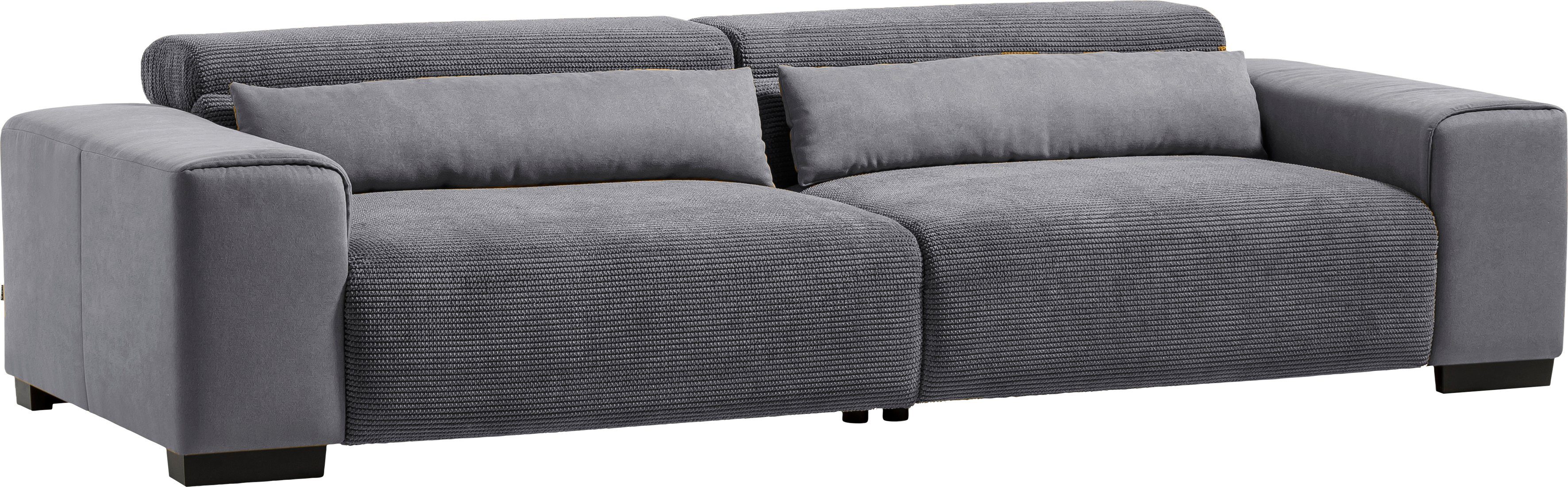 exxpo - sofa fashion Big-Sofa Exxpo VERITO, inklusive Kopfteilverstellung und Zierkissen grey