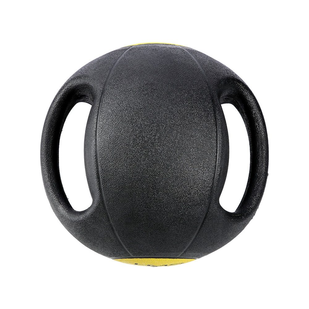 HMS Medizinball Gewichtsball Fitnessball Ganzkörpertraining (Spar-Set, 1-St., Ø 23 cm mit Griffen), 2 Griffe, rutschfest, Gummi, für Reha