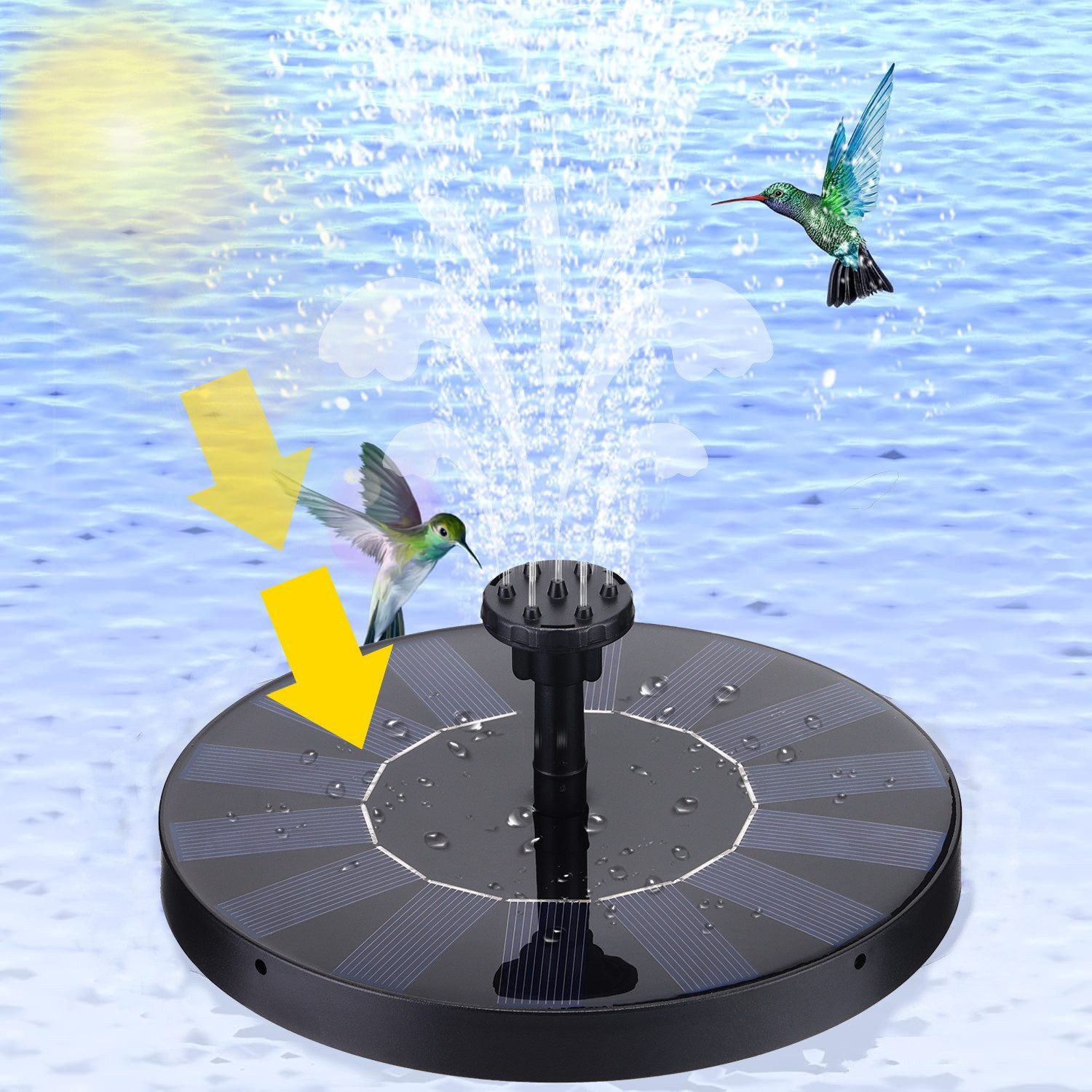 BlingBin Springbrunnenpumpe Solarbrunnen Garten Wasserpumpe Schwimmender günstig online kaufen