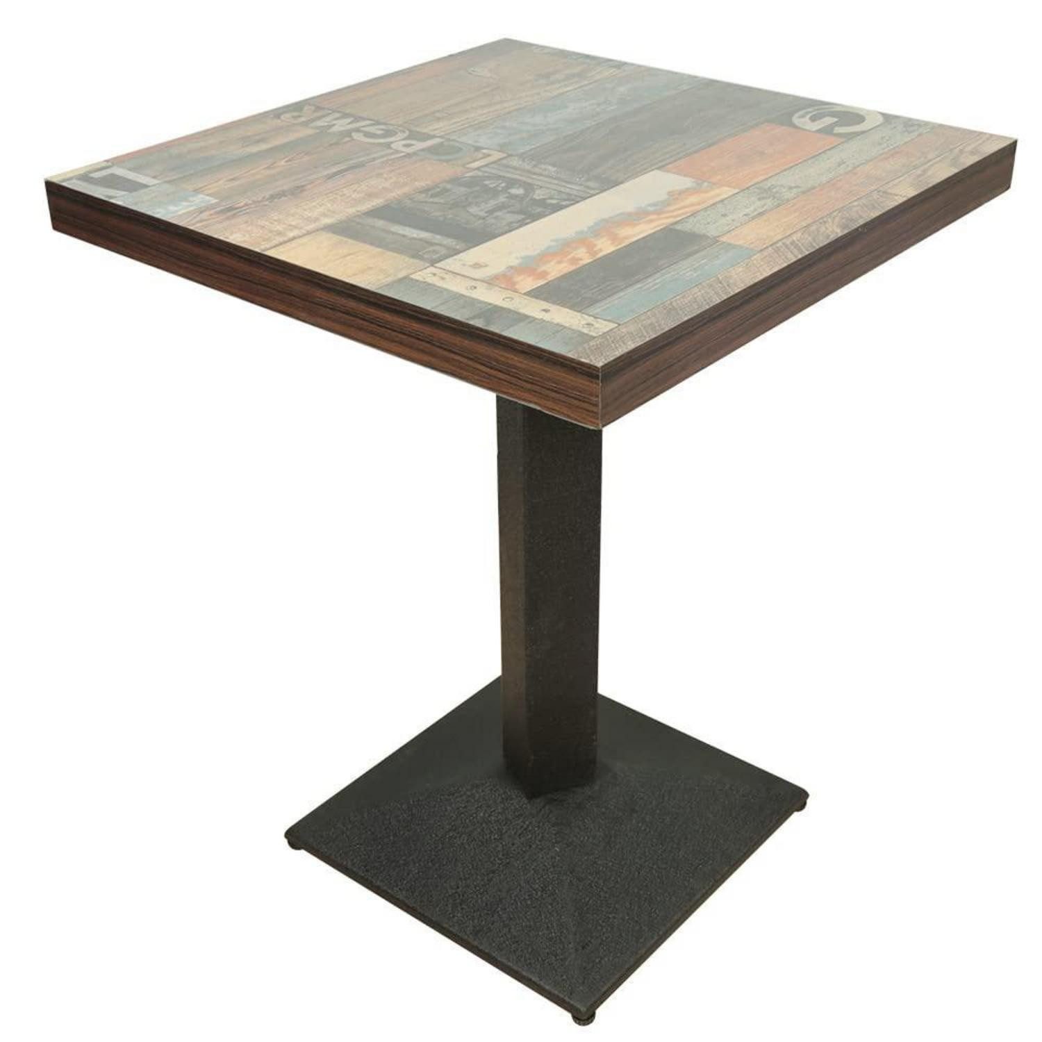 LuxusKollektion Bartisch Bartisch 60x60cm Holz Metall Industrial Look (1-St)