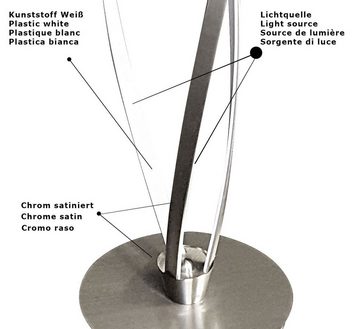 Lewima LED Stehlampe Stehleuchte Standlampe »Venta« XXL 140cm Hoch, groß 36W Alu Grau, Dimmbar per Fußdimmer, Warmweiß, Standleuchte Bodenlampe Siber, Spiral Design Lampe