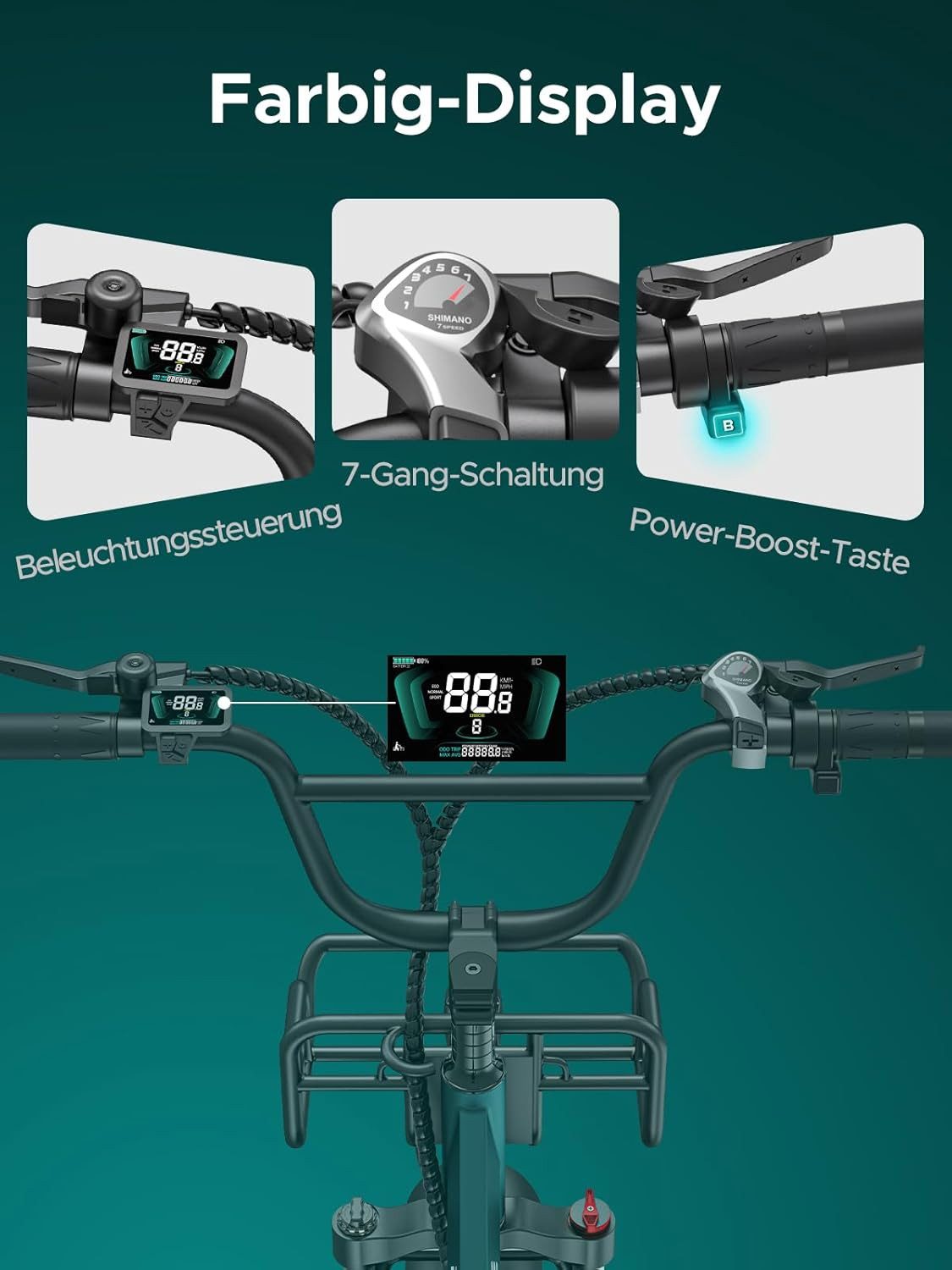 ENGWE E-Bike Cityrad ENGWE Herren Elektrofahrräder mit 48V 13Ah Batterie, 7-Gang L20 Boost, Heckmotor, 624 Wh