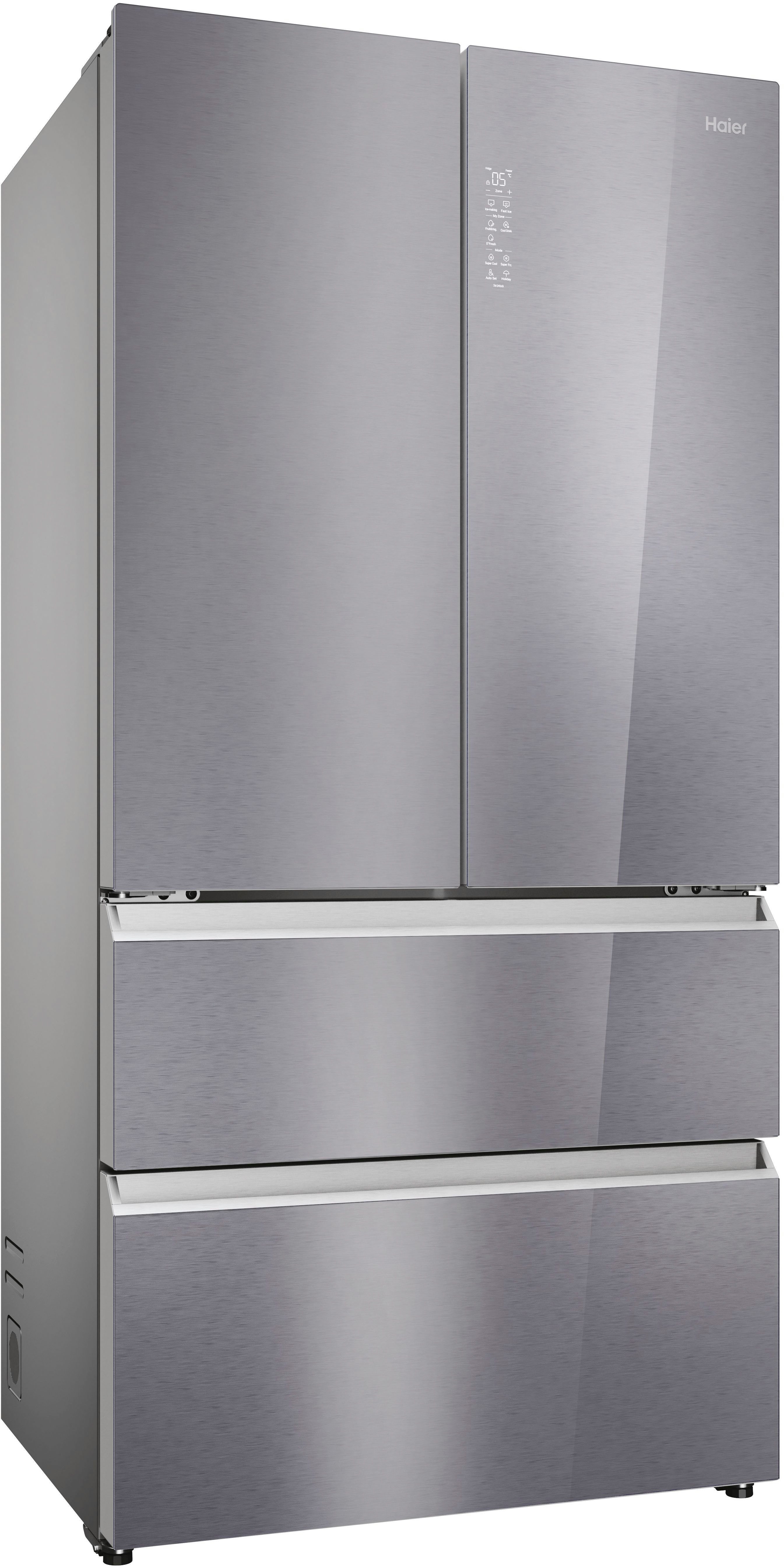 Haier French Door FD 90 SERIES 7 HFR79F19EFGK, 190 cm hoch, 90,5 cm breit, 205 cm hoch, 60 cm breit, Eiswürfelbereiter mit Tank, HumidityZone