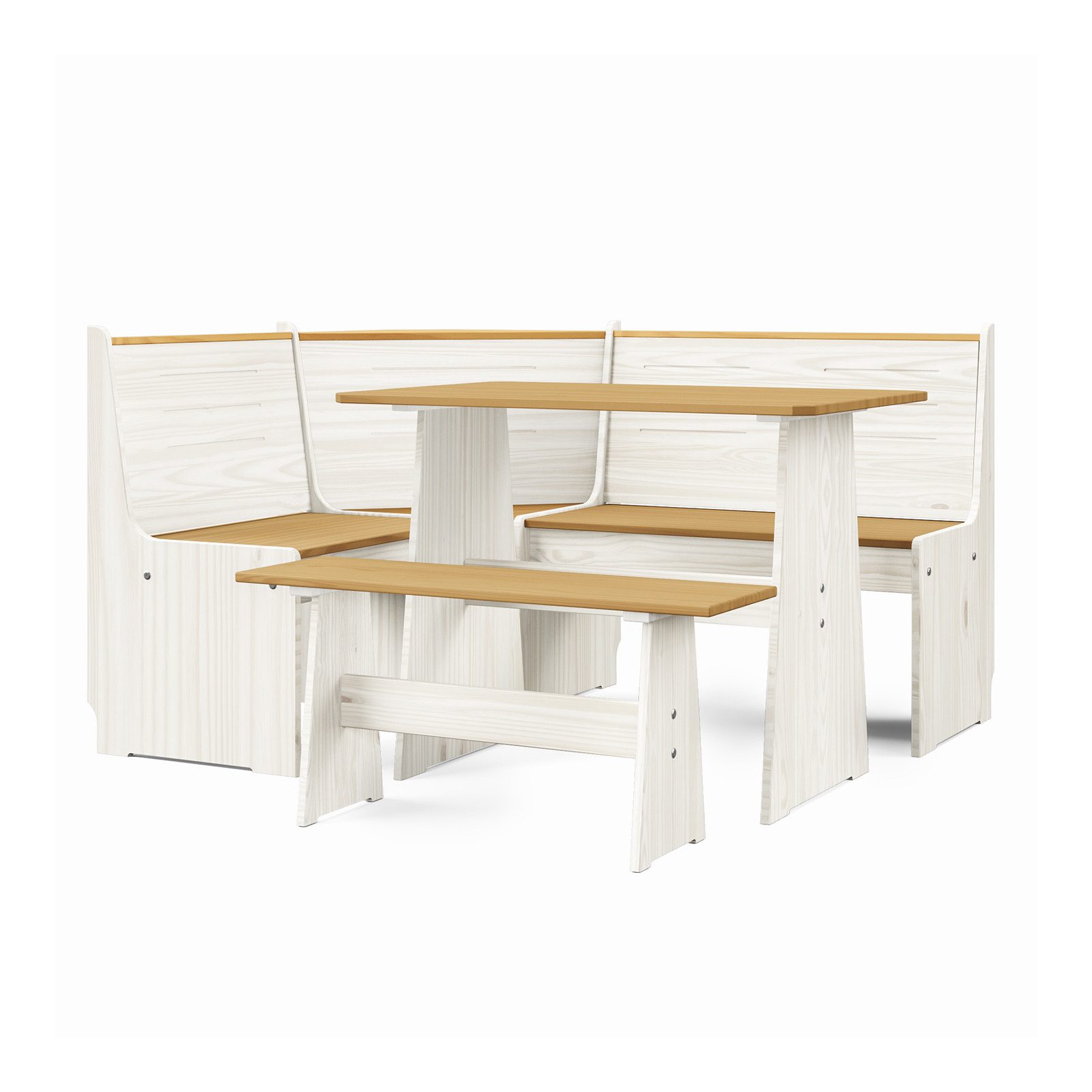HTI-Living Eckbankgruppe Sitzgruppe 3-teilig Marija Weiß, (Set, 3-tlg., 1 E günstig online kaufen