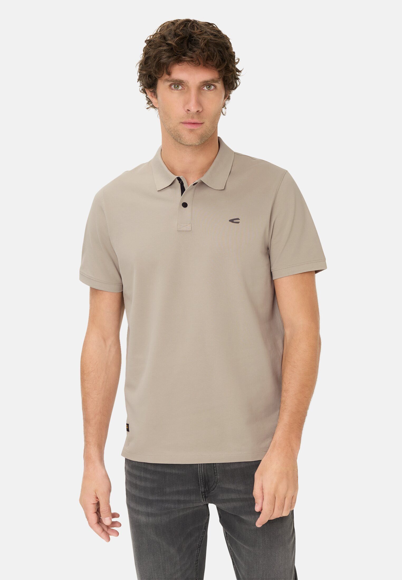 camel active Poloshirt mit Druckknöpfen Kurzarm Shirts_Poloshirt