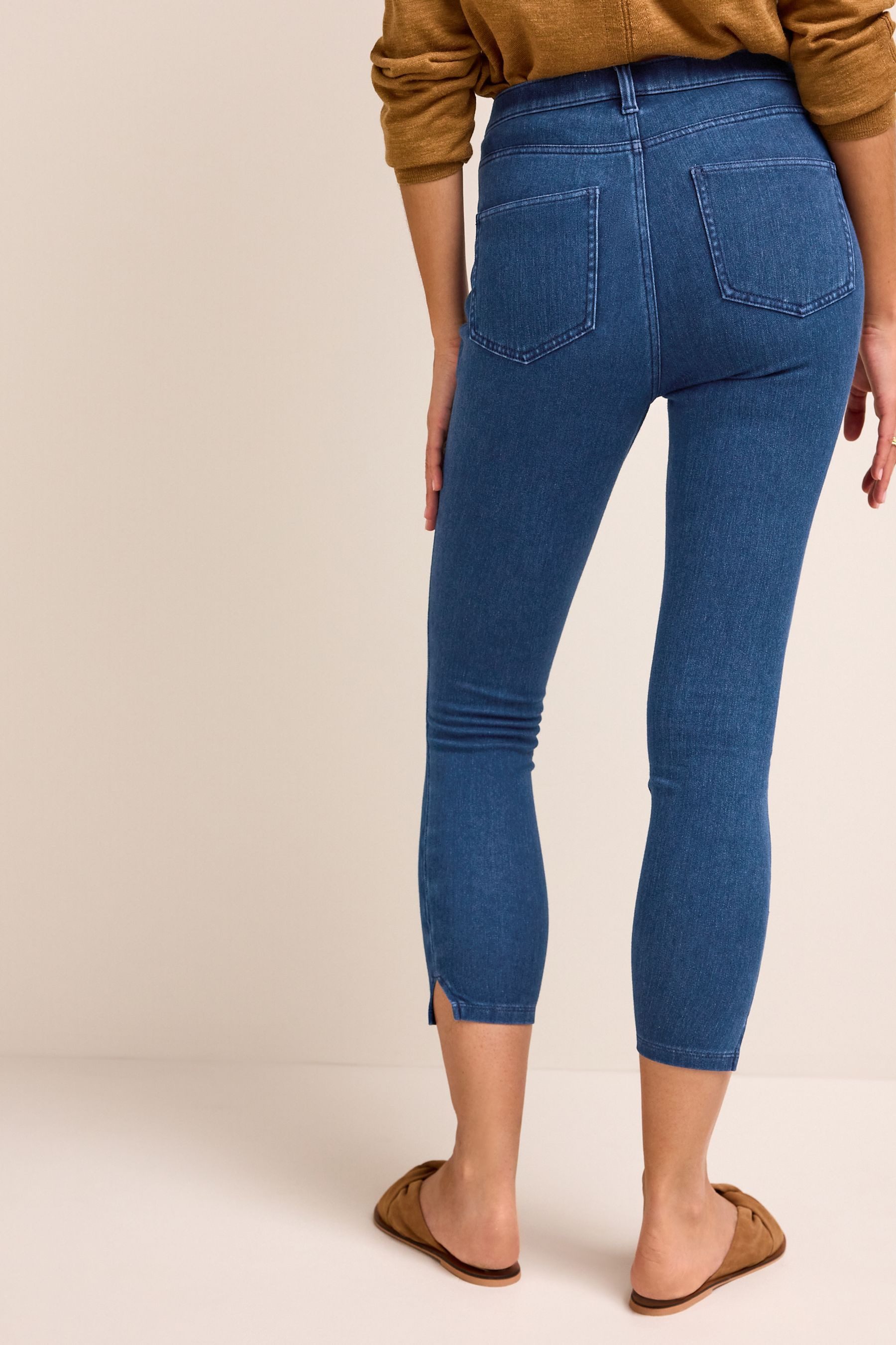 Next Jeansleggings Verkürzte Denim-Leggings aus Jersey (1-tlg) günstig online kaufen