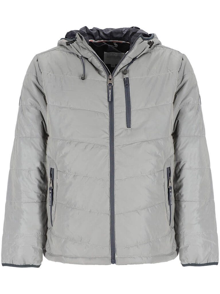 Coastguard Winterjacke Herren Jacke mit angeschnittener Kapuze - Reflektierend und wattiert