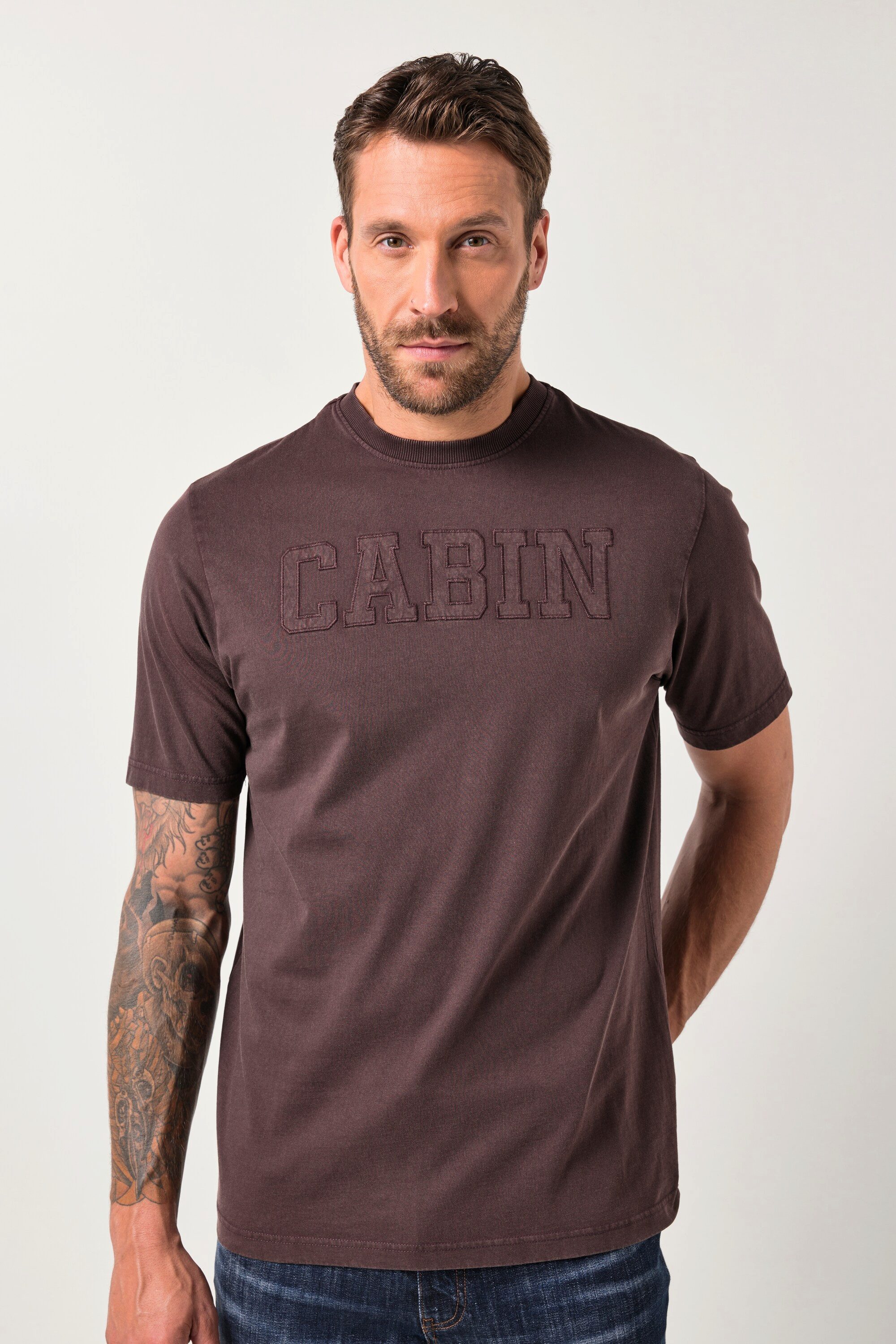 T-Shirt T-Shirt Halbarm Badges Vintage Look