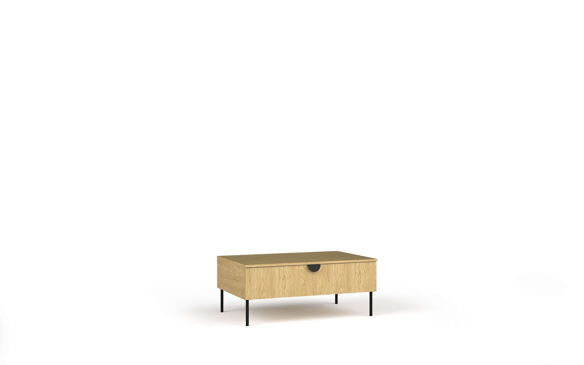 Home affaire Couchtisch BELLOT Kaffeetisch mit viel Stauraum, 100x66cm, modernes Design, Beistelltisch mit zusätzlichen Aufbewahrungsschränken, goldene Akzente