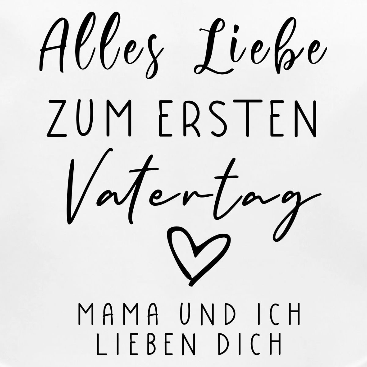 Spreadshirt Lätzchen Alles Liebe Zum Ersten Vatertag Geschenk Papa Bio Baby Lätzchen, (1-St)