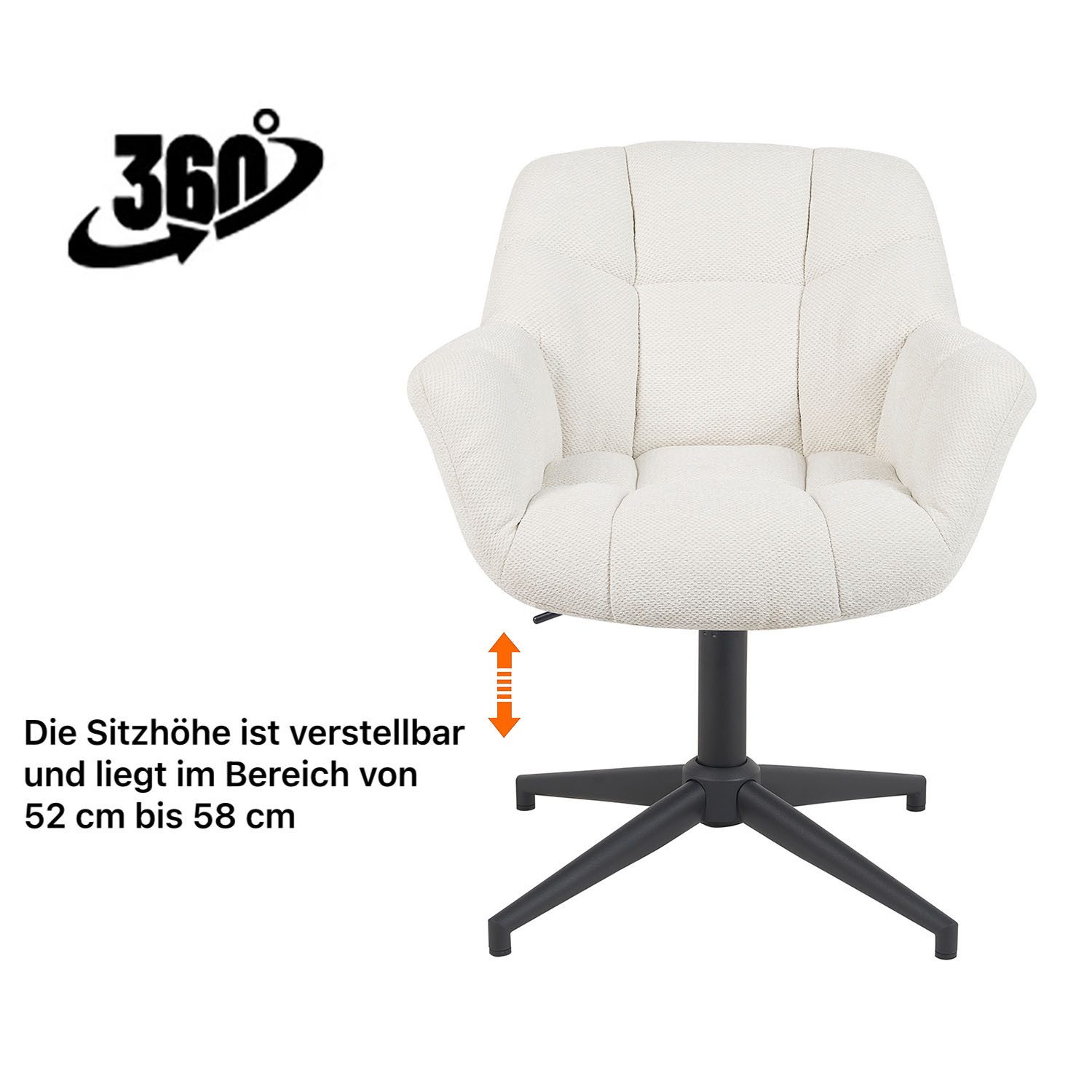 DUBI Möbel Polsterstuhl Mika-Luka 2er-Set, pulverbeschichtet, günstig online kaufen