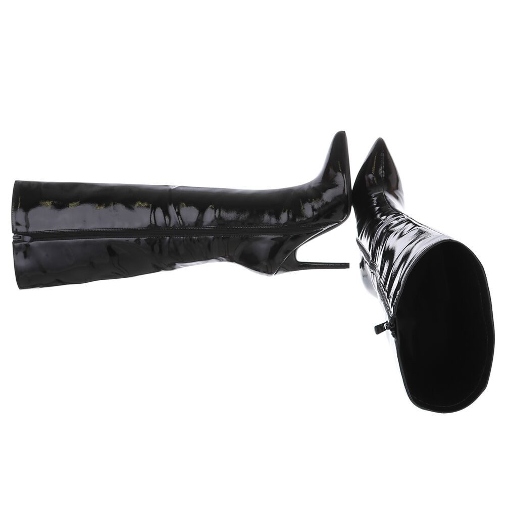 Ital-Design Kniehohe High Heels mit elegantem Design für besondere Anlässe High-Heel-Stiefel (90851792) Pfennig-/Stilettoabsatz Stiefel in Schwarz