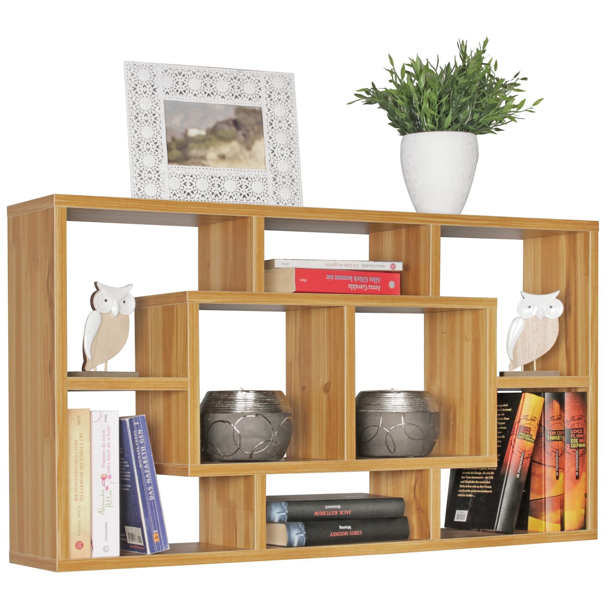 möbelando Wandregal Wandregal PAOLA buche 85 x 47,5 x 16 cm MDF-Holz Hängeregal modern, 16 x 48 x 85 cm (B/H/L)