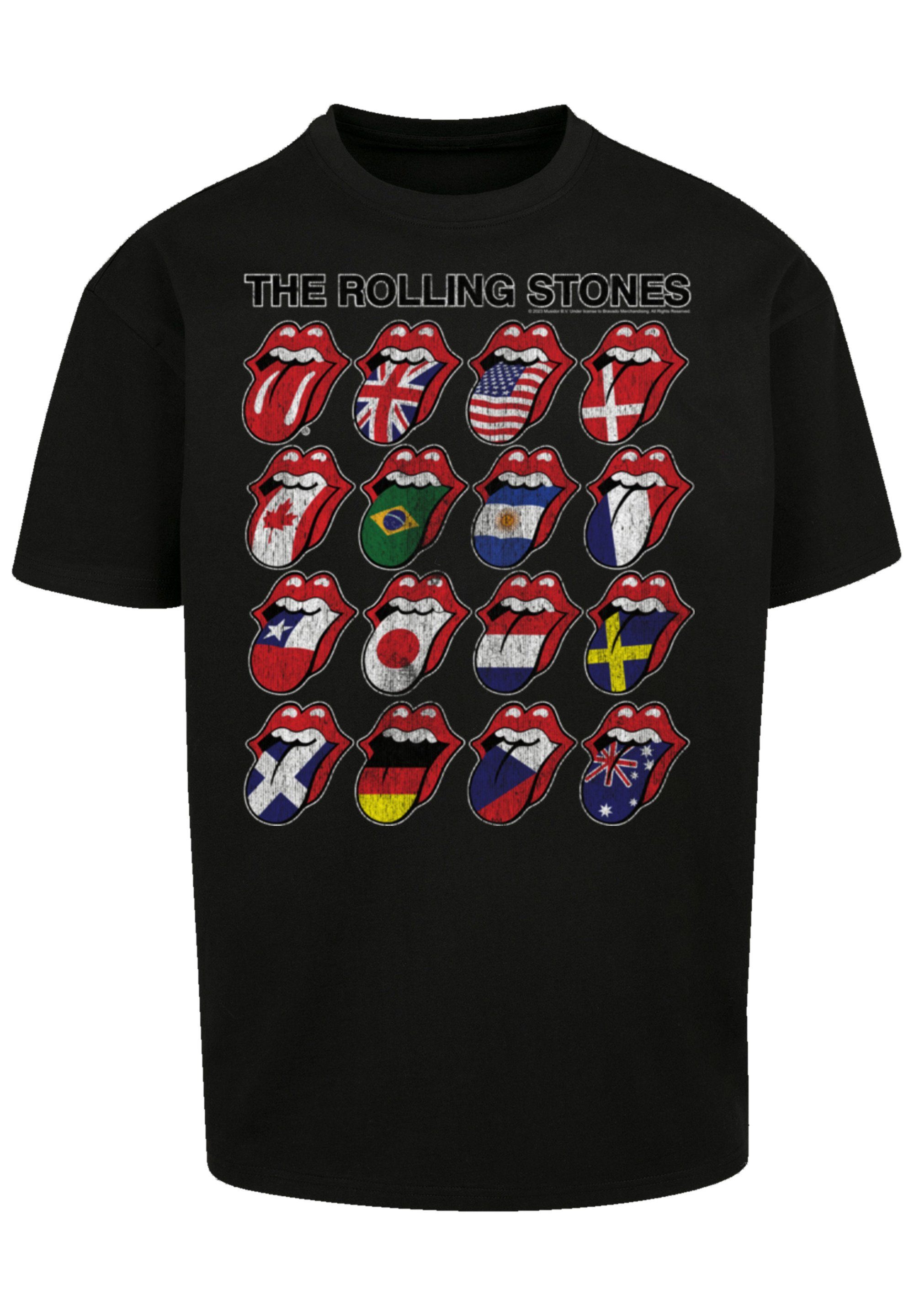 F4NT4STIC T-Shirt schwarz Band, Logo The Voodoo Stones Rolling Lounge Musik, Tongues