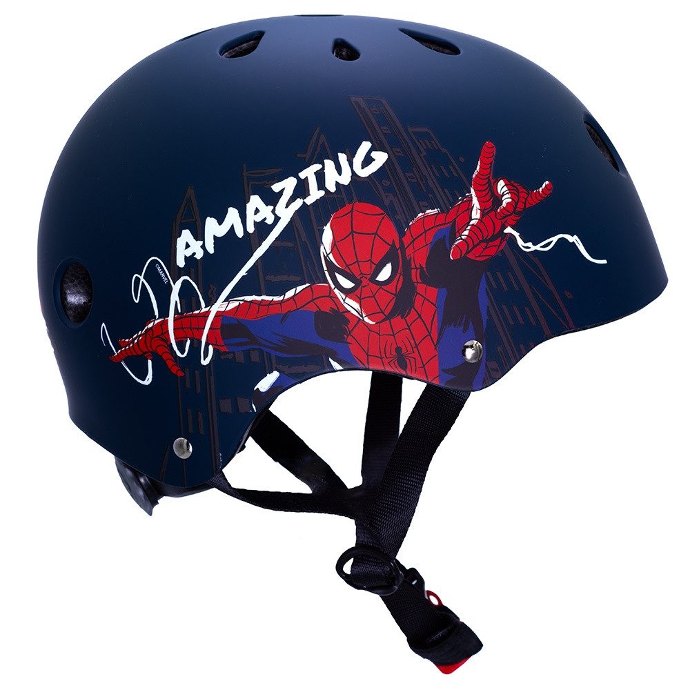 Seven Polska Kinderfahrradhelm Marvel Fahrradhelm "Spiderman Amazing", Skater, 52-56cm, ab ca. 6 Jahr