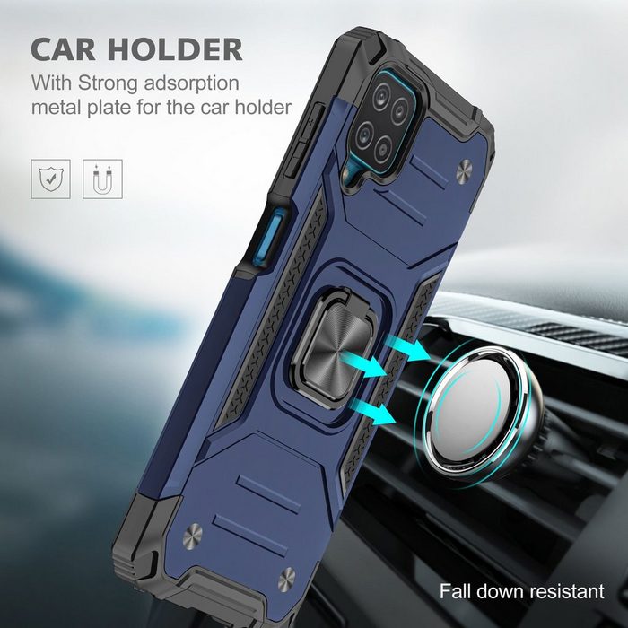 Dramex Handyhülle Für Samsung Galaxy A52s 5G A52 Case Cover Mit Ring Hard Schutzhülle