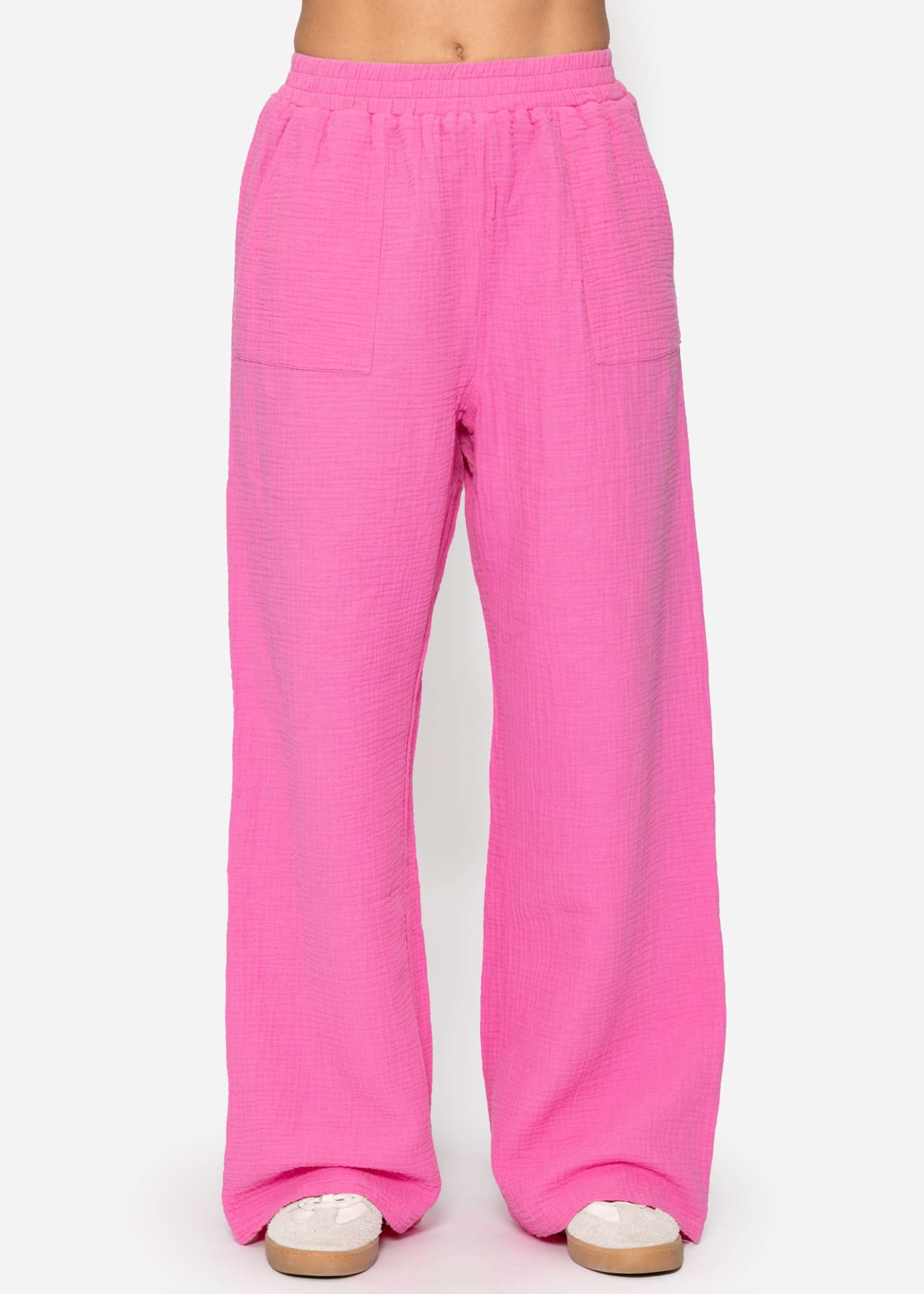 SASSYCLASSY Stoffhose Musselin Hose Damen aus günstig online kaufen