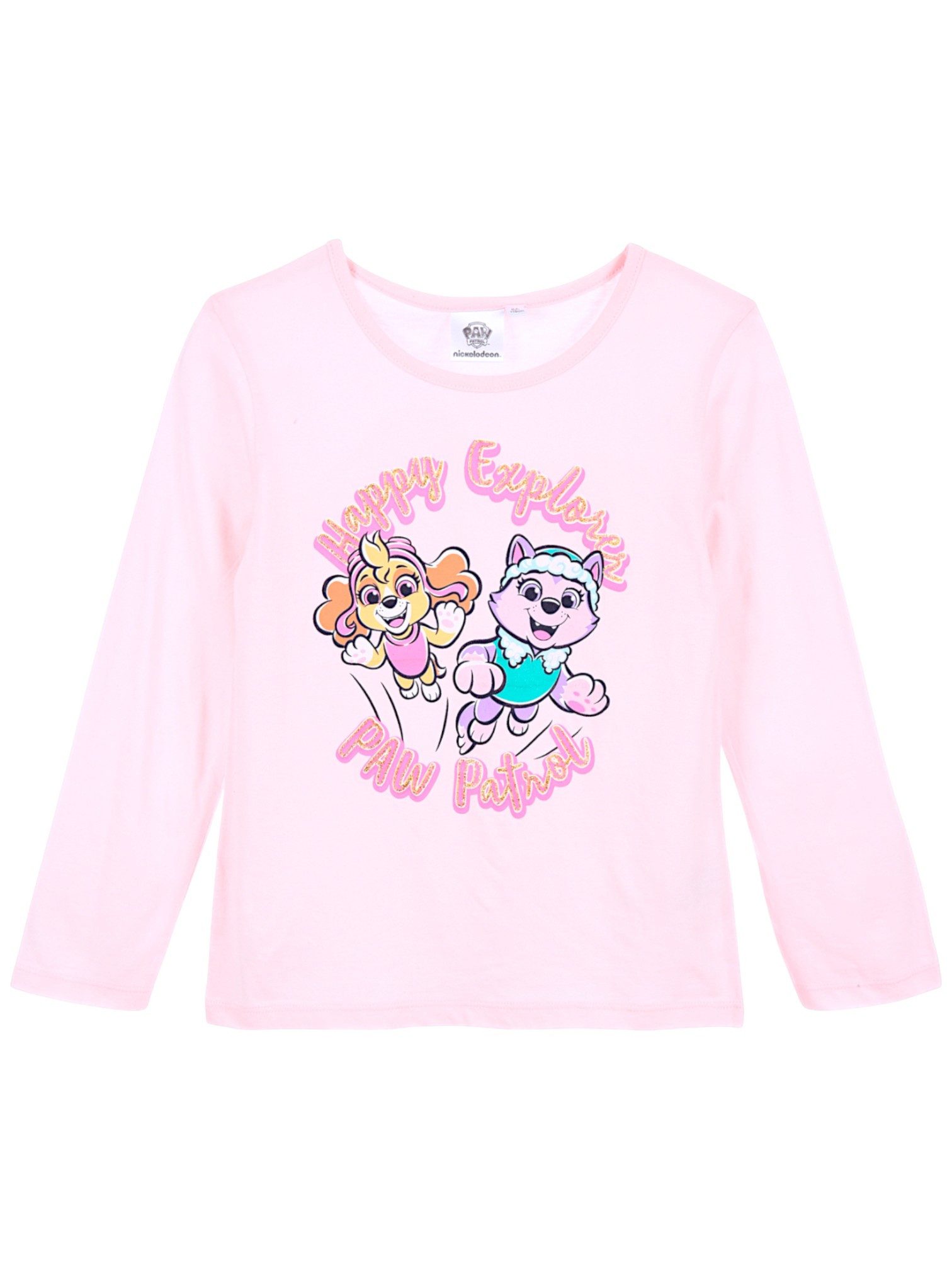 PAW PATROL Langarmshirt Skye & Everest Mädchen Shirt aus Baumwolle Gr. 98 - 116 cm