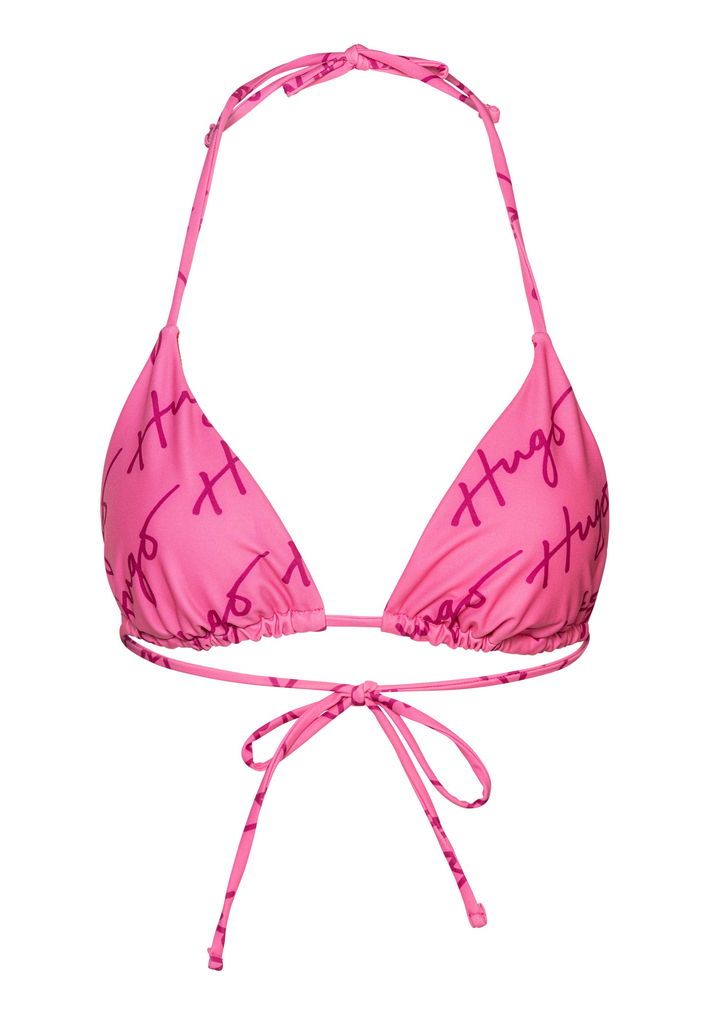 HUGO Triangel-Bikini-Top HUGO BOLD TRIANGLE 10247674 01, mit durchgehenden  Logoschriftzug