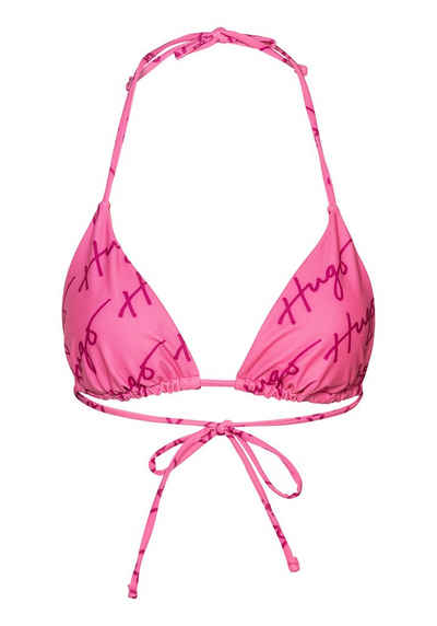 HUGO Triangel-Bikini-Top HUGO BOLD TRIANGLE 10247674 01, mit durchgehenden Logoschriftzug