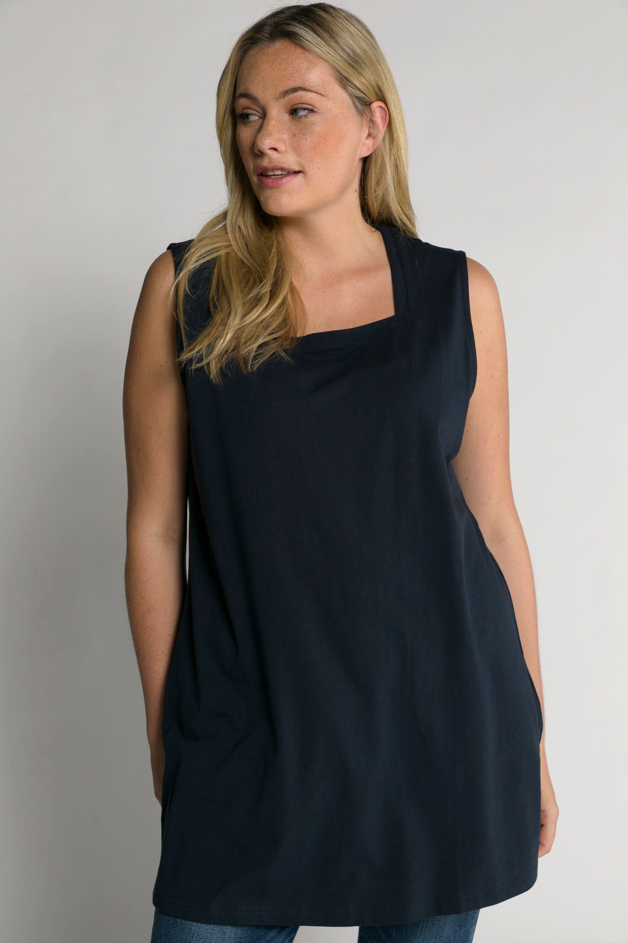 Ulla Popken Damen Langarm T-Shirt Mit Rollkragen – Classic Fit, Weicher Rippjersey