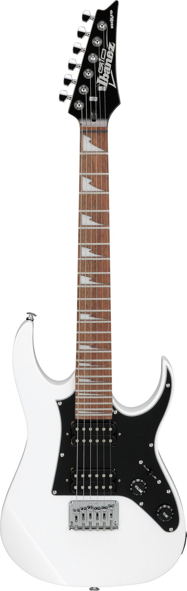 Ibanez E-Gitarre GRGM21-WH Gio RG miKro 3/4 White, RG miKro, Shortscale-Modell mit verkürzter Mensur