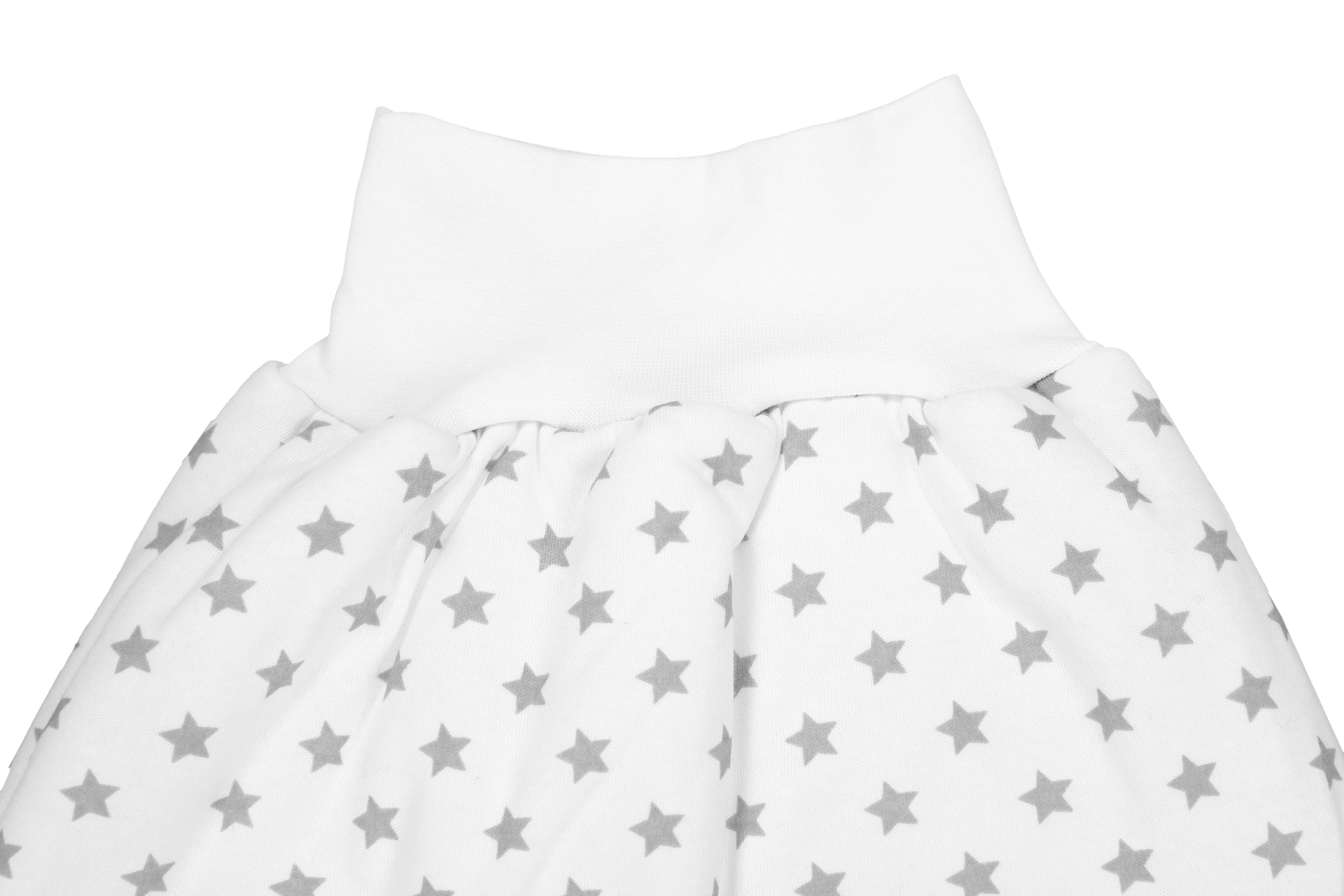 Strampelsack Weiß/Grau breitem Wattiert Sternchen Babyschlafsack mit Bund Baby Unisex TupTam TupTam