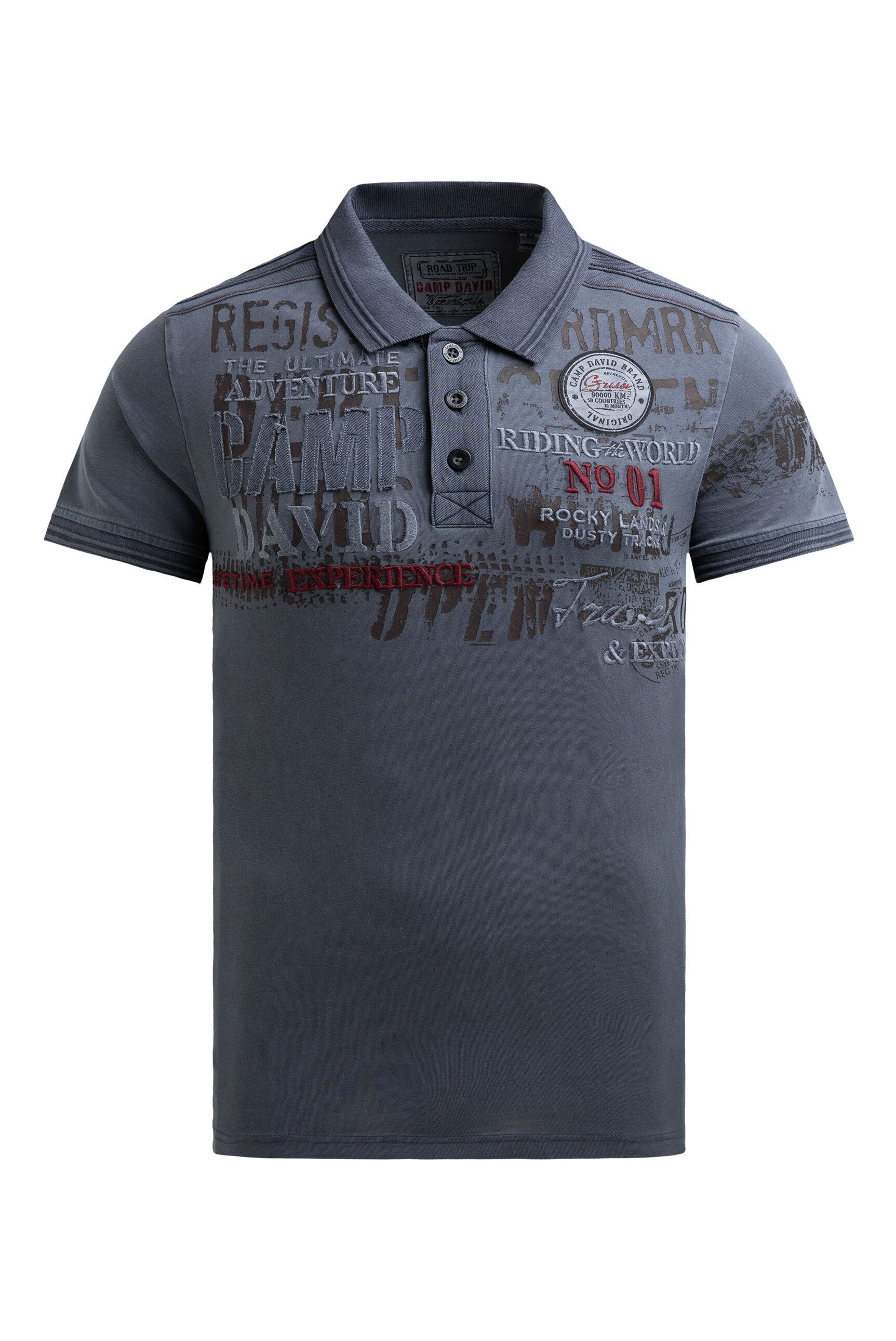 CAMP DAVID Poloshirt mit Kontrastnähten günstig online kaufen