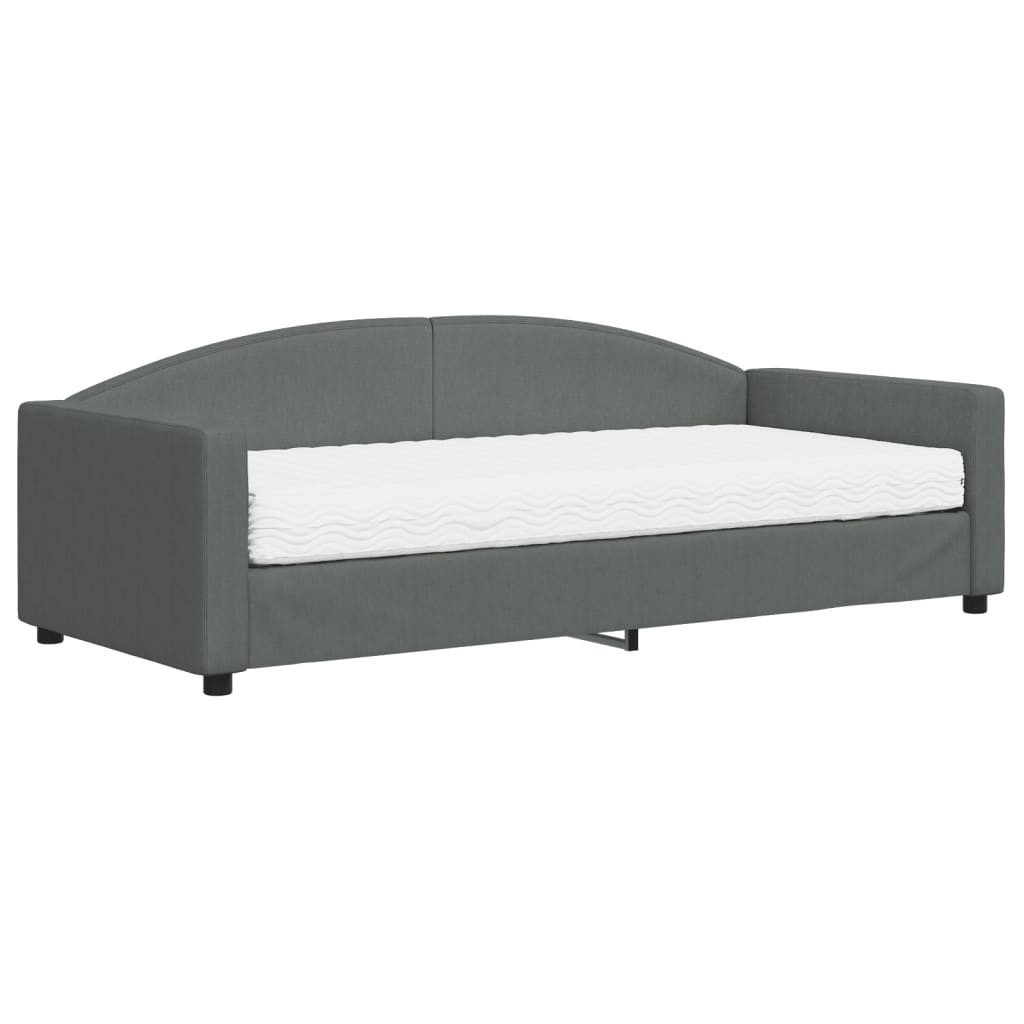 vidaXL Bett Tagesbett mit Matratze Dunkelgrau günstig online kaufen